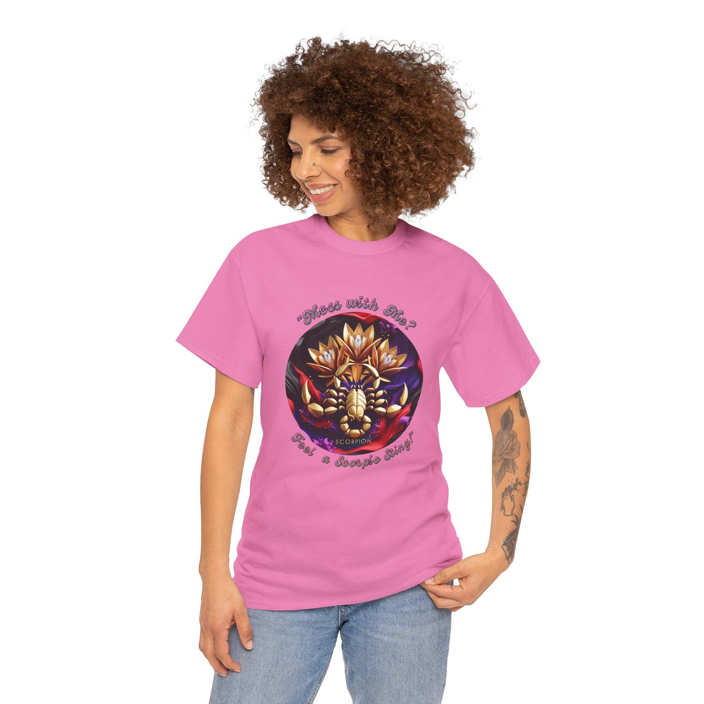 Scorpio Mess With Me T- Shirt Unisex Heavy Cotton Tee