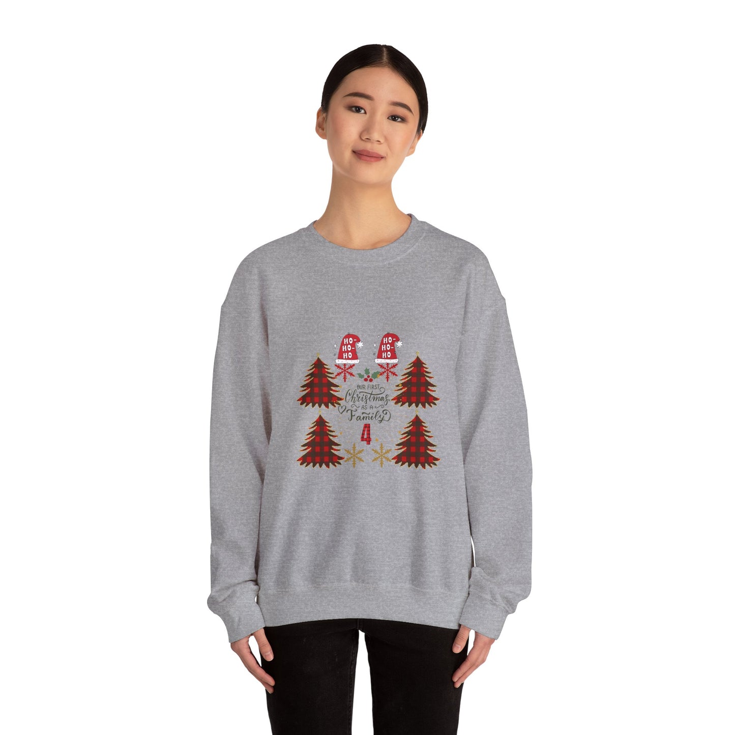 First Christmas as Family of 4 Holiday Unisex Sweatshirt