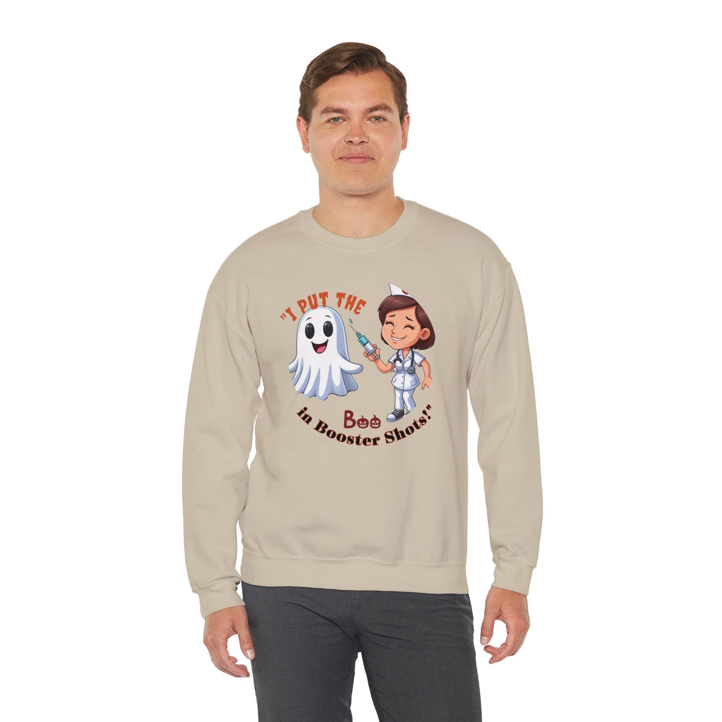 Booster Shots 1 Unisex Heavy Blend™ Crewneck Sweatshirt