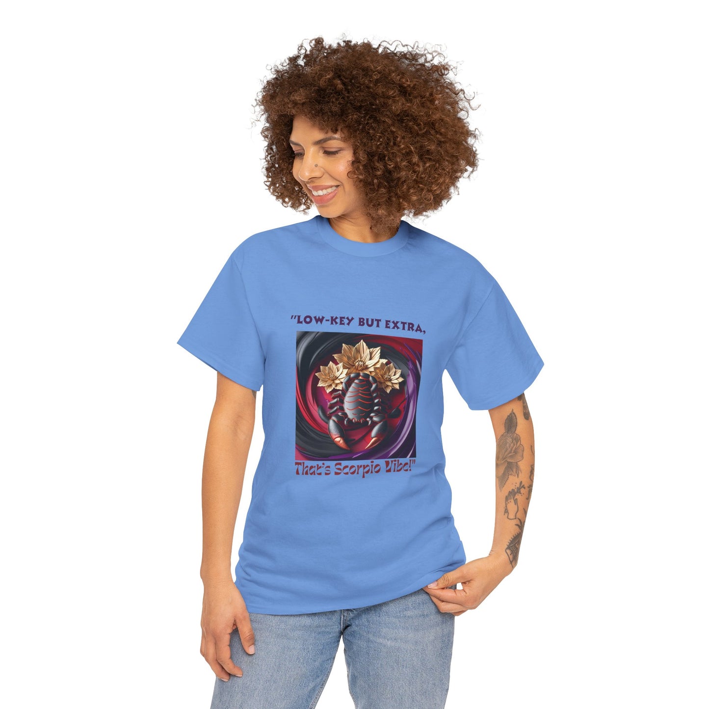 Scorpio Low Key T- Shirt Unisex Heavy Cotton Tee