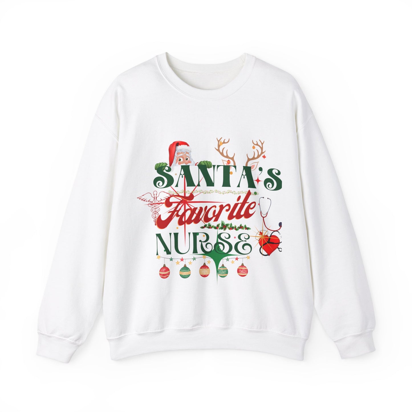 Christmas Holiday Santa Favorite Nurse Unisex Sweatshirt.