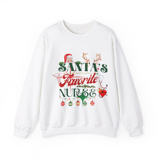 Christmas Holiday Santa Favorite Nurse Unisex Sweatshirt.