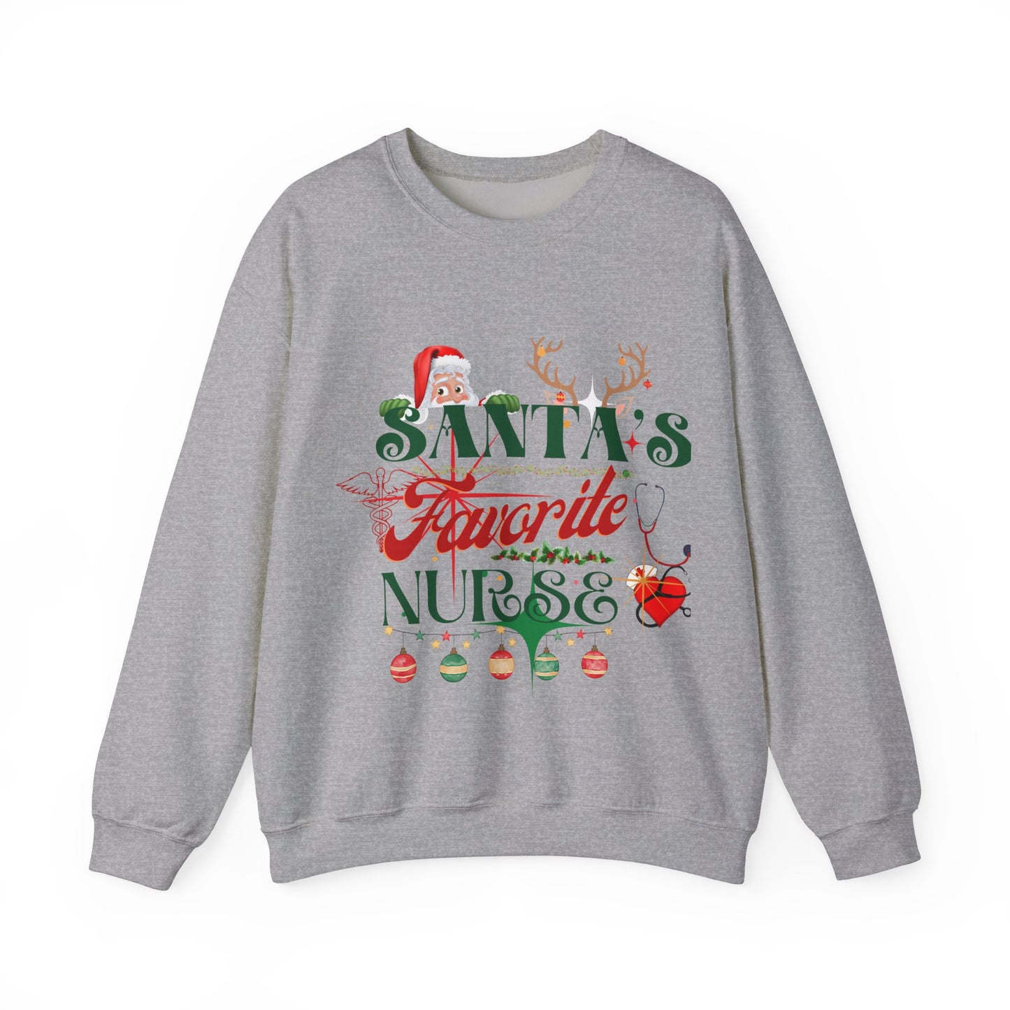 Christmas Holiday Santa Favorite Nurse Unisex Sweatshirt.