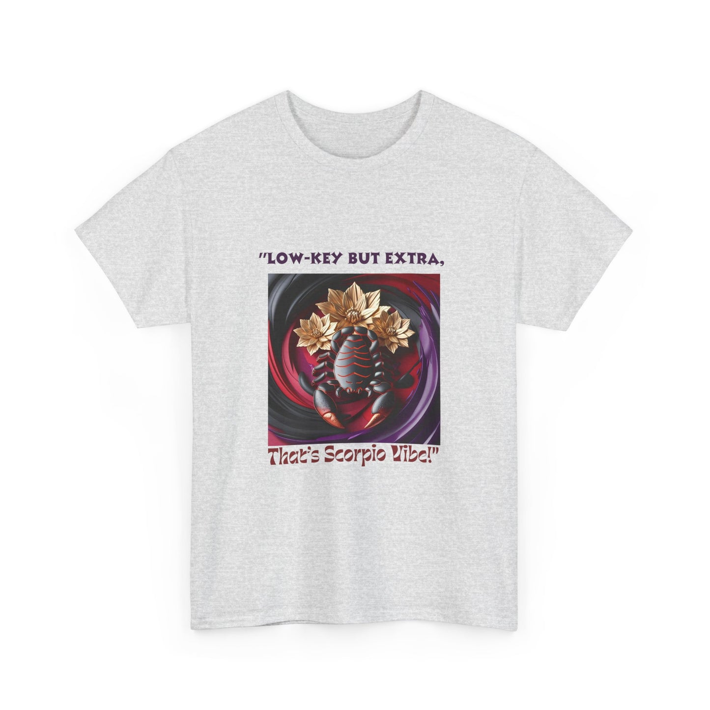 Scorpio Low Key T- Shirt Unisex Heavy Cotton Tee