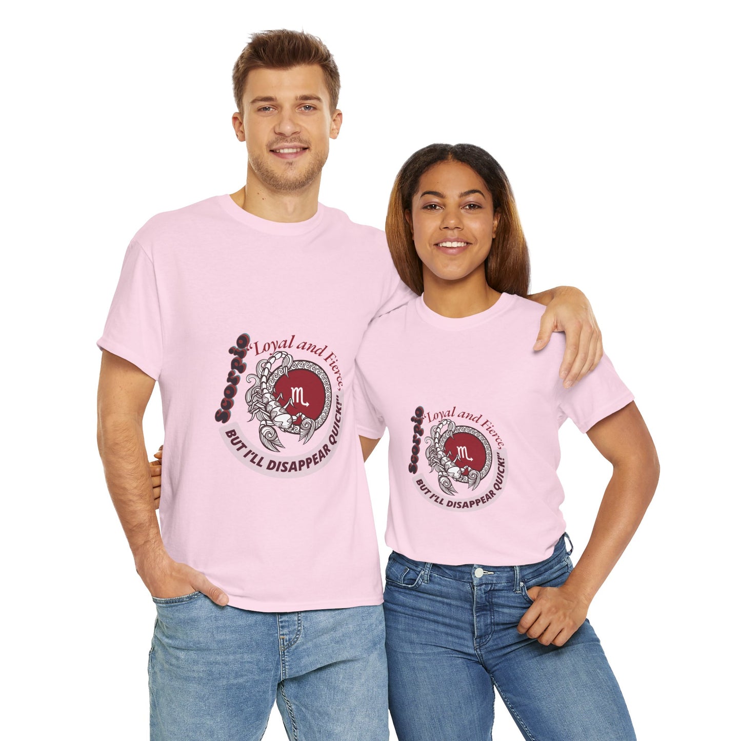 Scorpio Loyal and Fierce T- Shirt Unisex Heavy Cotton Tee