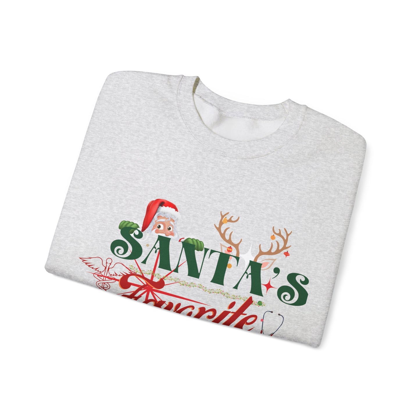 Christmas Holiday Santa Favorite Nurse Unisex Sweatshirt.