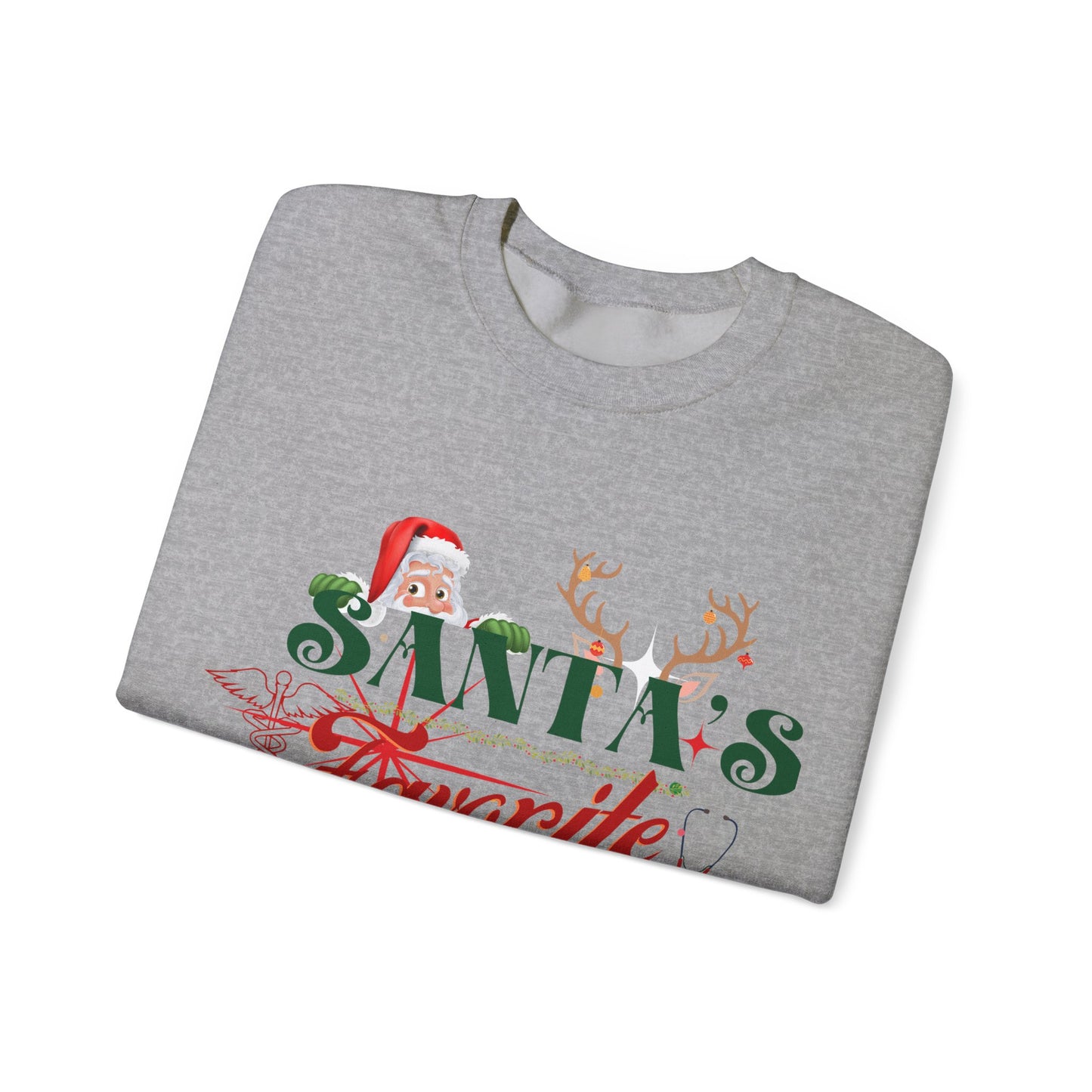 Christmas Holiday Santa Favorite Nurse Unisex Sweatshirt.