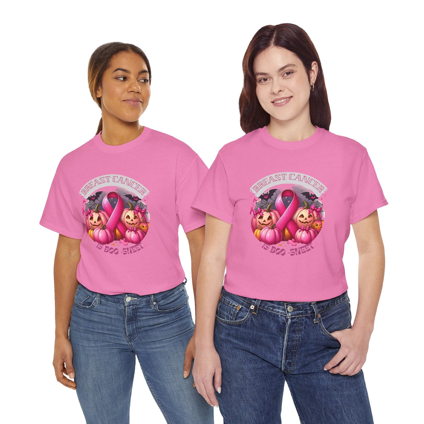 Breast Cancer Boo Sheet Unisex Heavy Cotton Tee