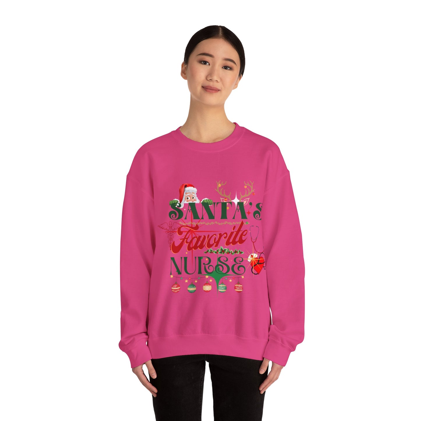 Christmas Holiday Santa Favorite Nurse Unisex Sweatshirt.