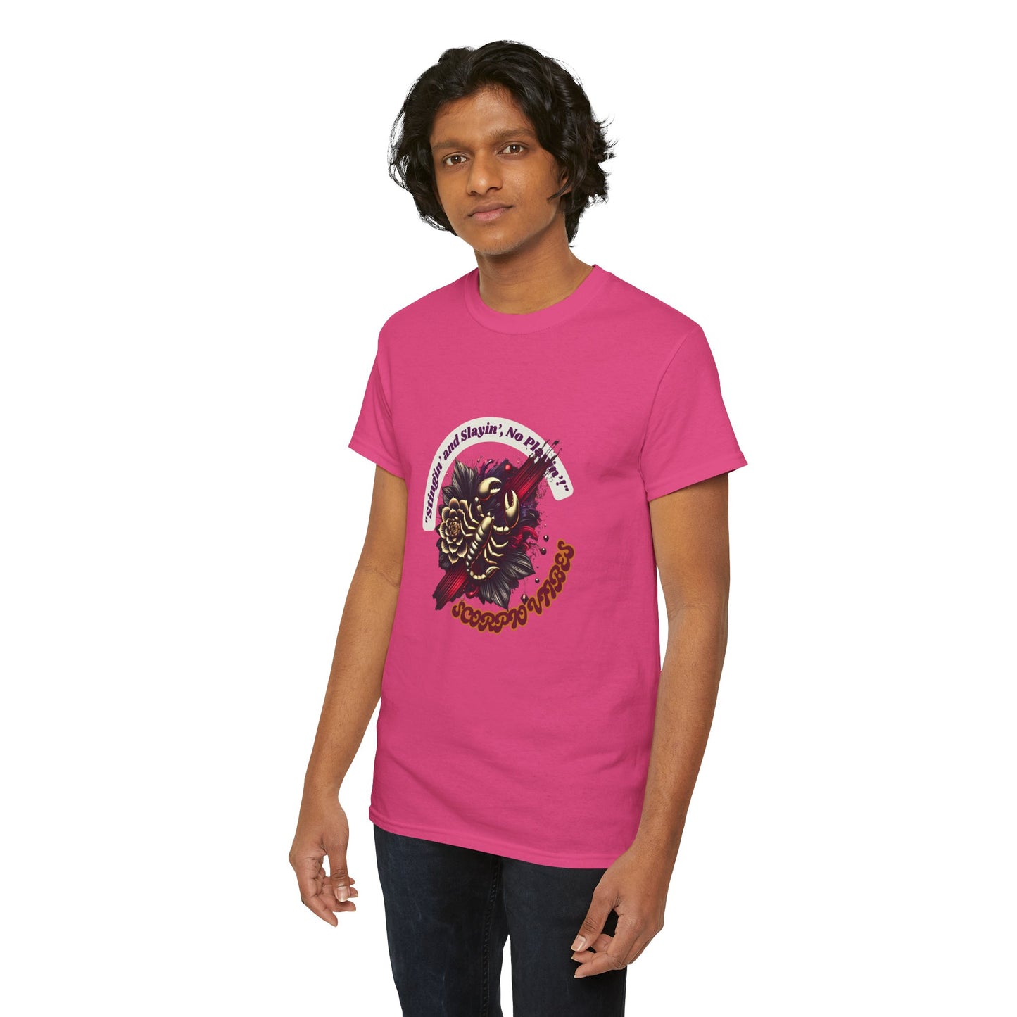 Scorpio Stinging and Slaying T- Shirt Unisex Heavy Cotton Tee