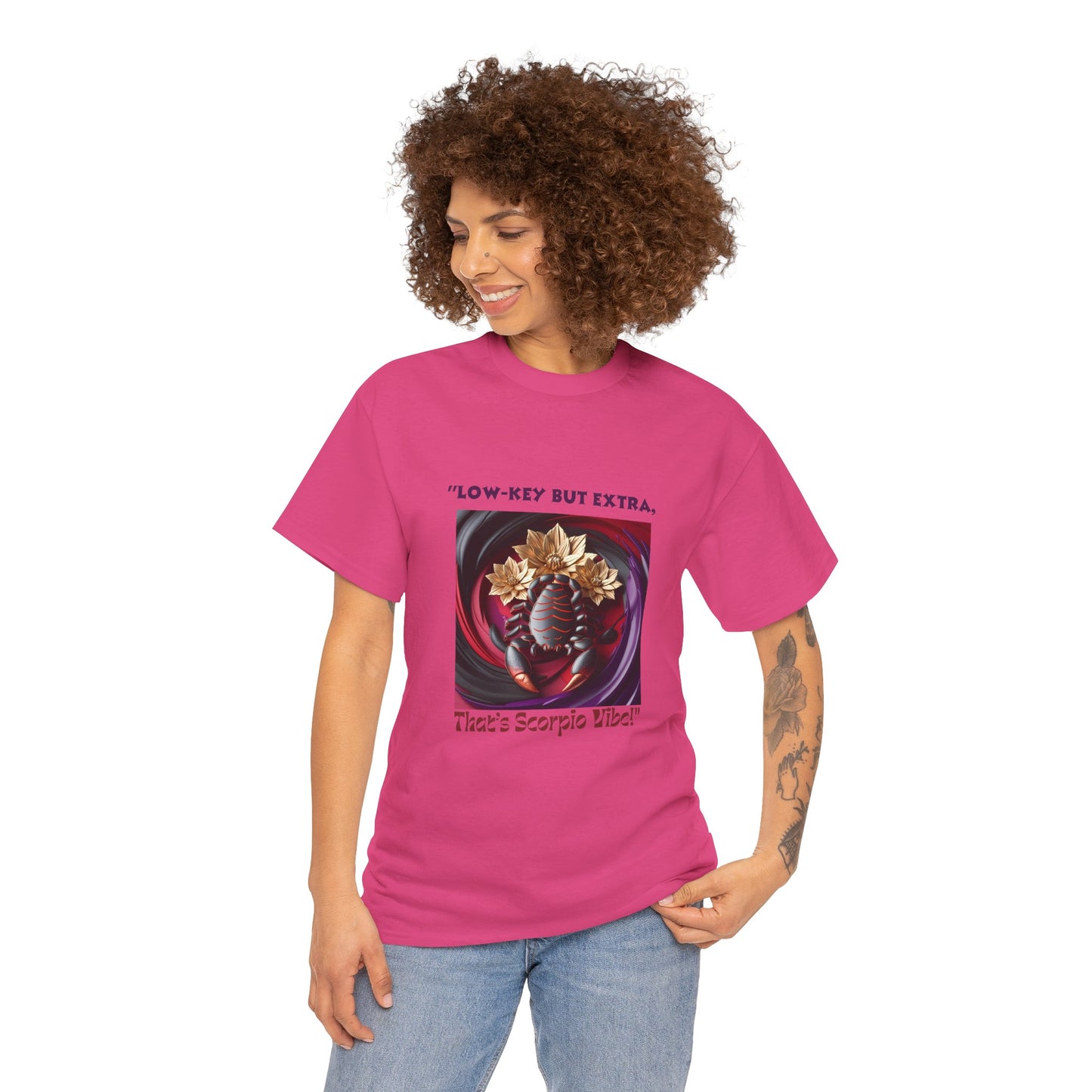 Scorpio Low Key T- Shirt Unisex Heavy Cotton Tee