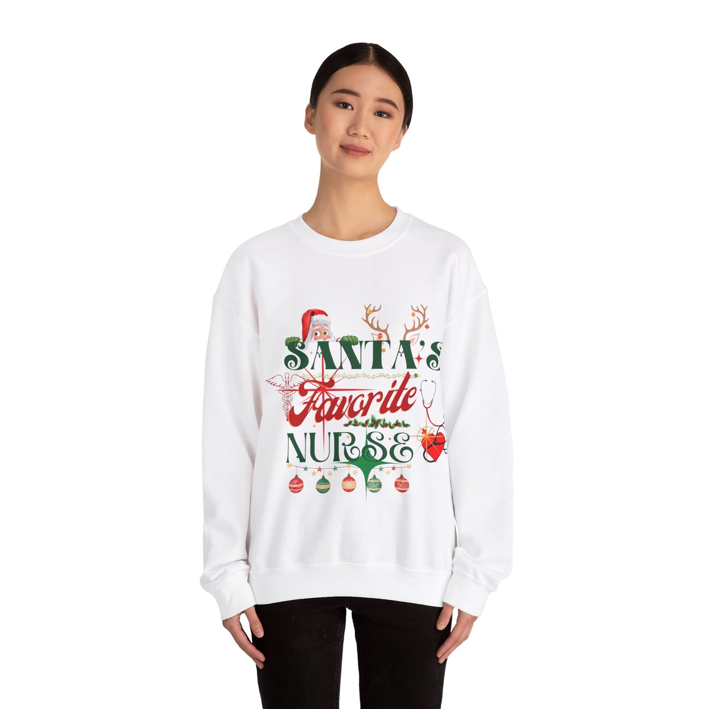 Christmas Holiday Santa Favorite Nurse Unisex Sweatshirt.