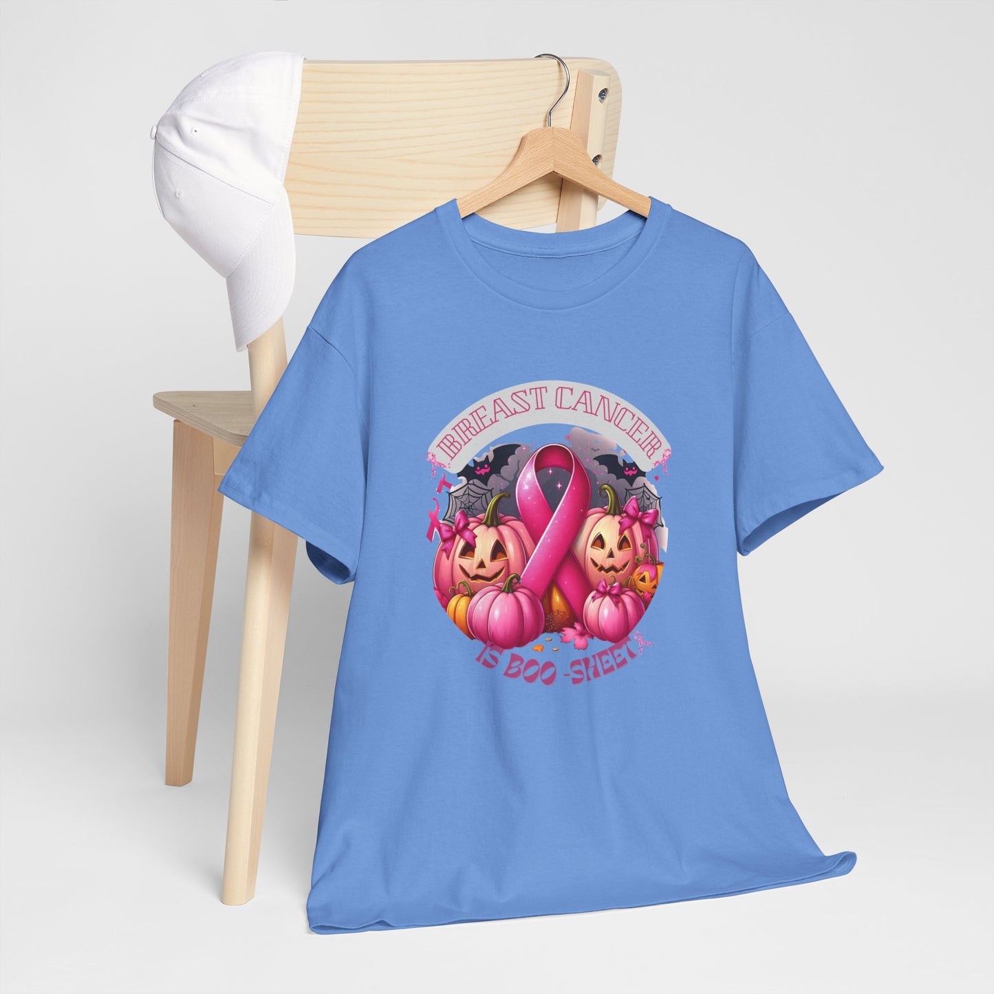 Breast Cancer Boo Sheet Unisex Heavy Cotton Tee