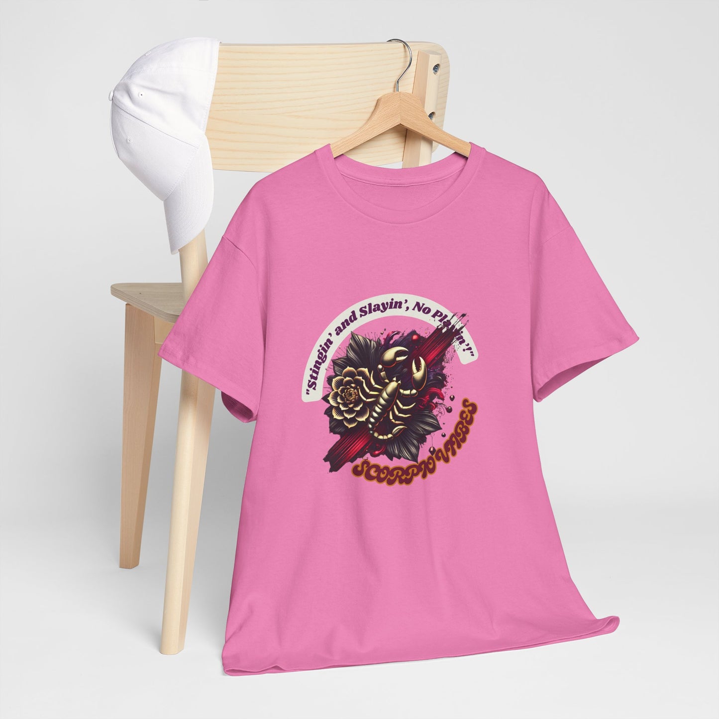 Scorpio Stinging and Slaying T- Shirt Unisex Heavy Cotton Tee