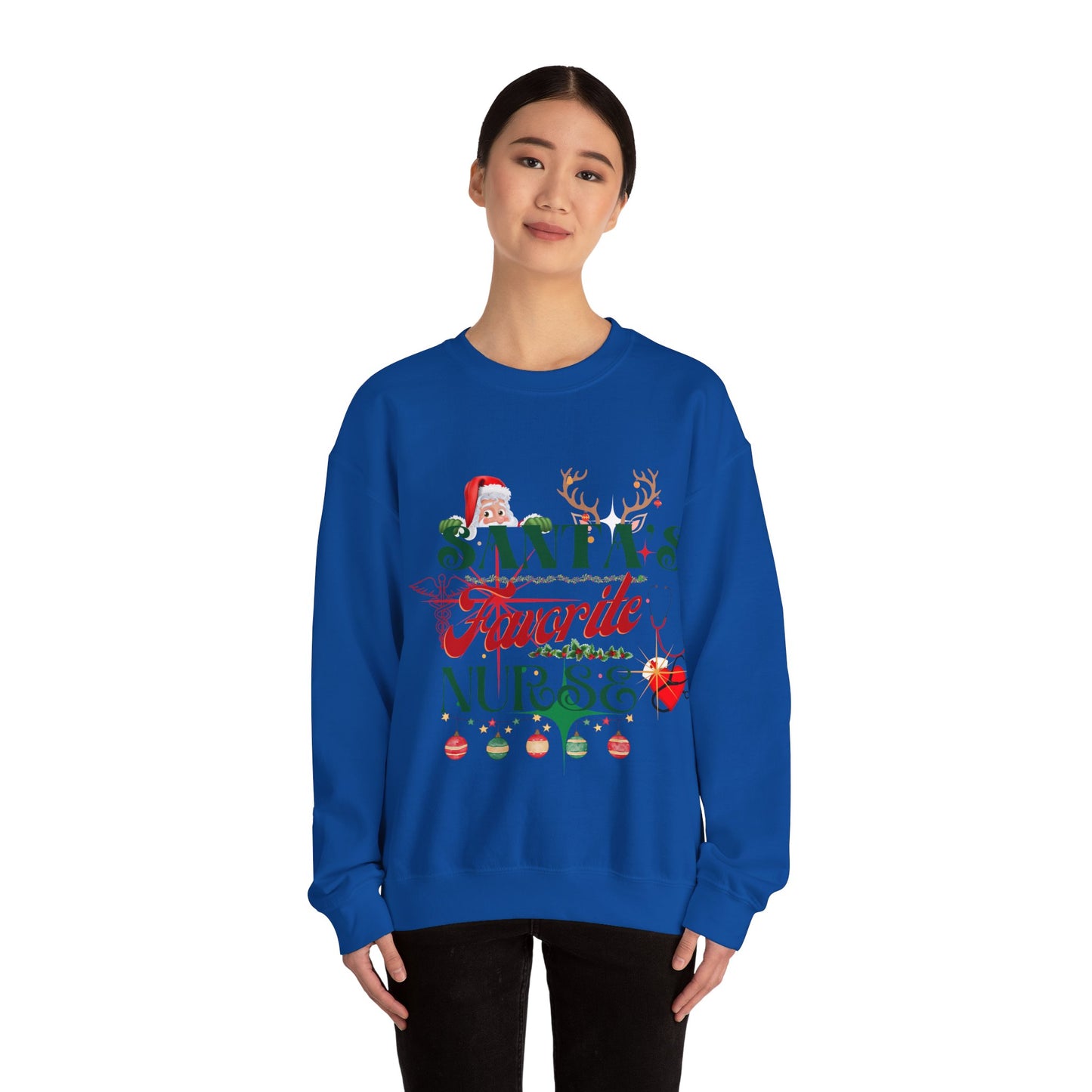 Christmas Holiday Santa Favorite Nurse Unisex Sweatshirt.