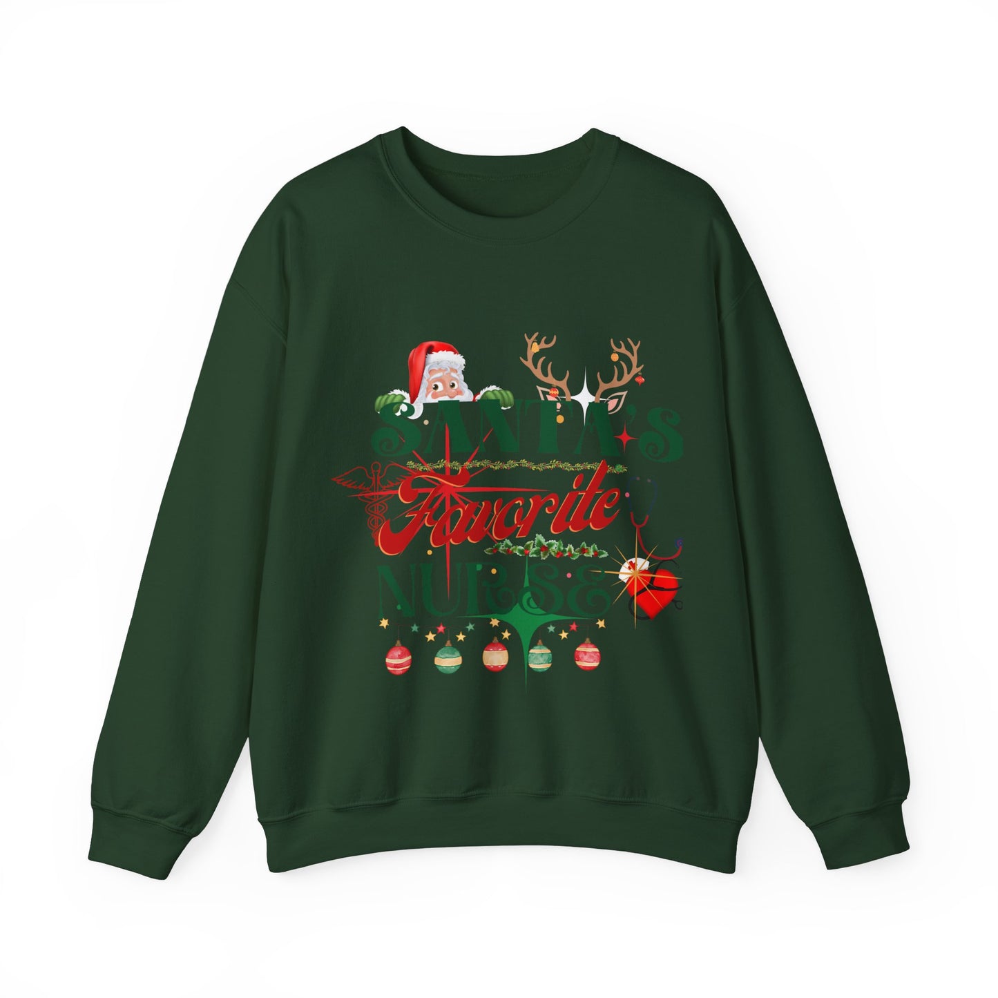 Christmas Holiday Santa Favorite Nurse Unisex Sweatshirt.