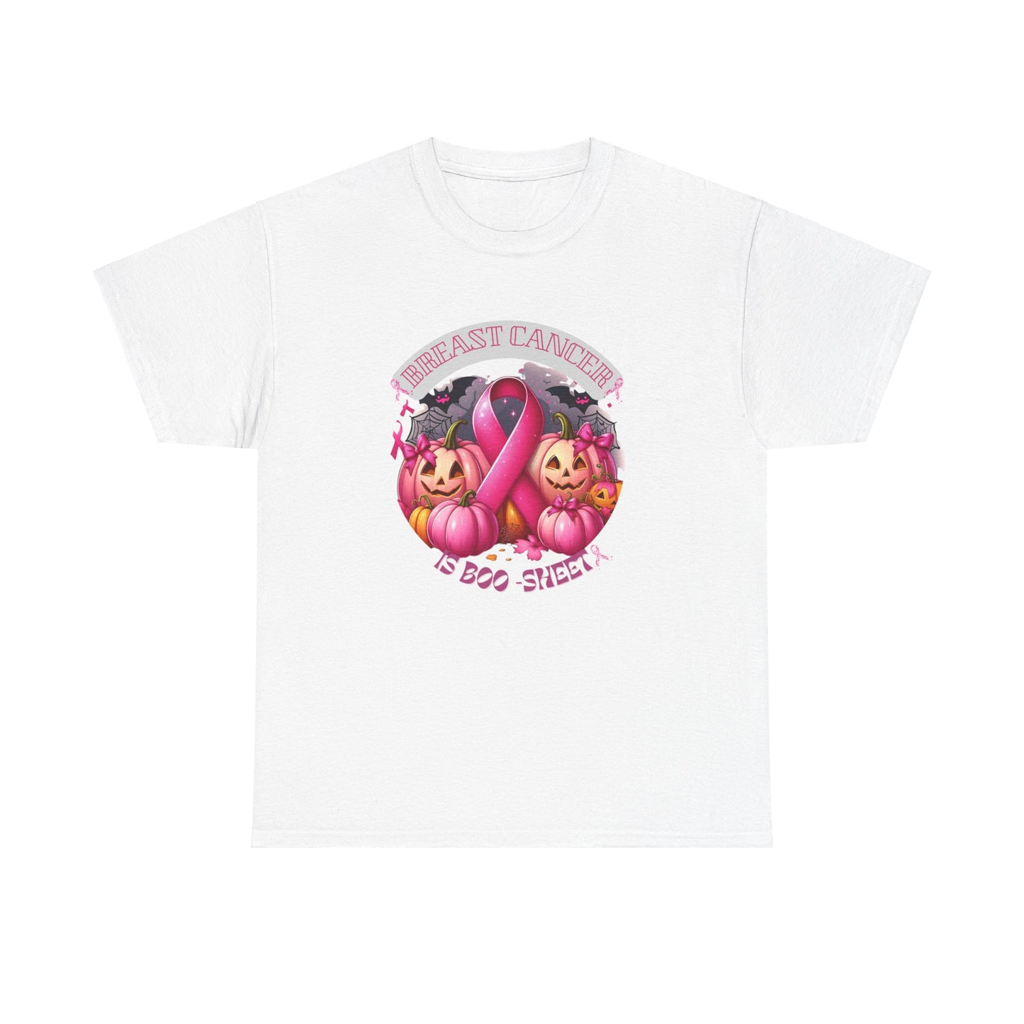 Breast Cancer Boo Sheet Unisex Heavy Cotton Tee