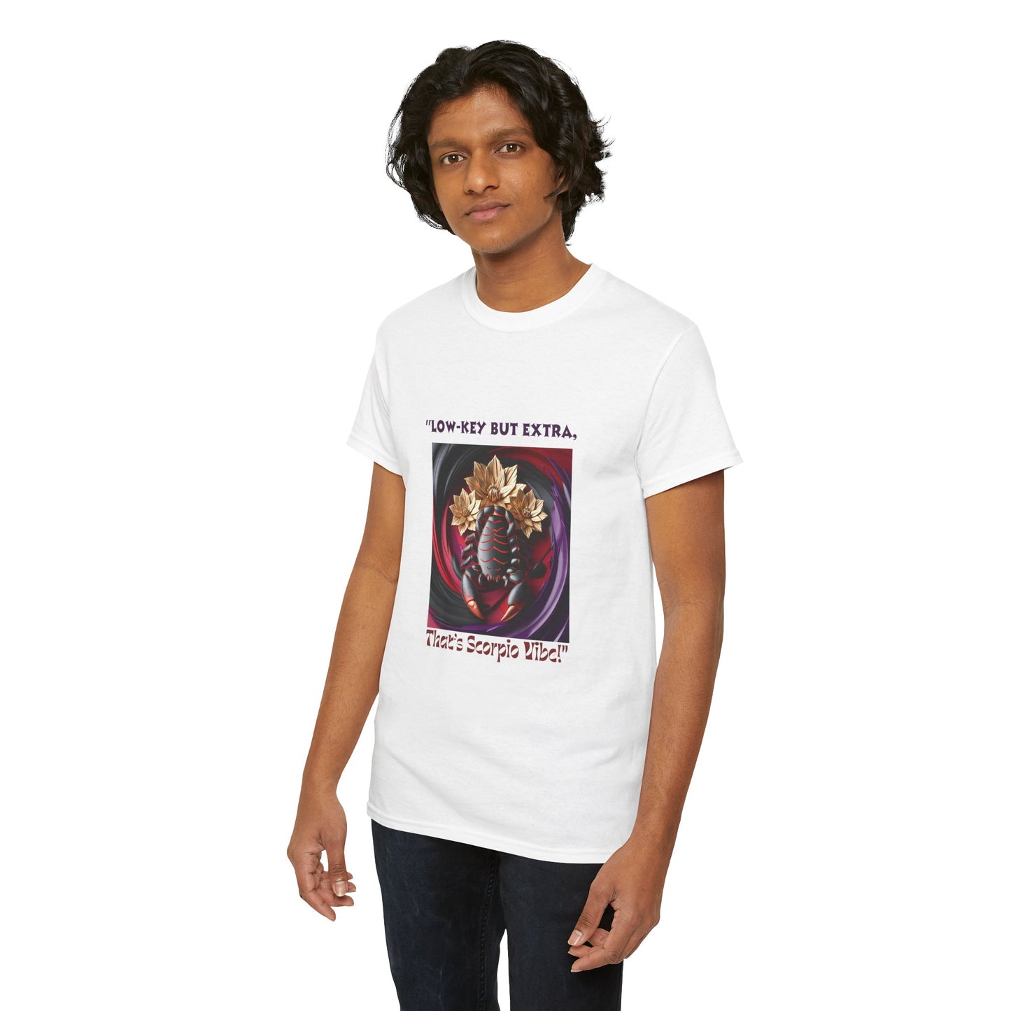 Scorpio Low Key T- Shirt Unisex Heavy Cotton Tee