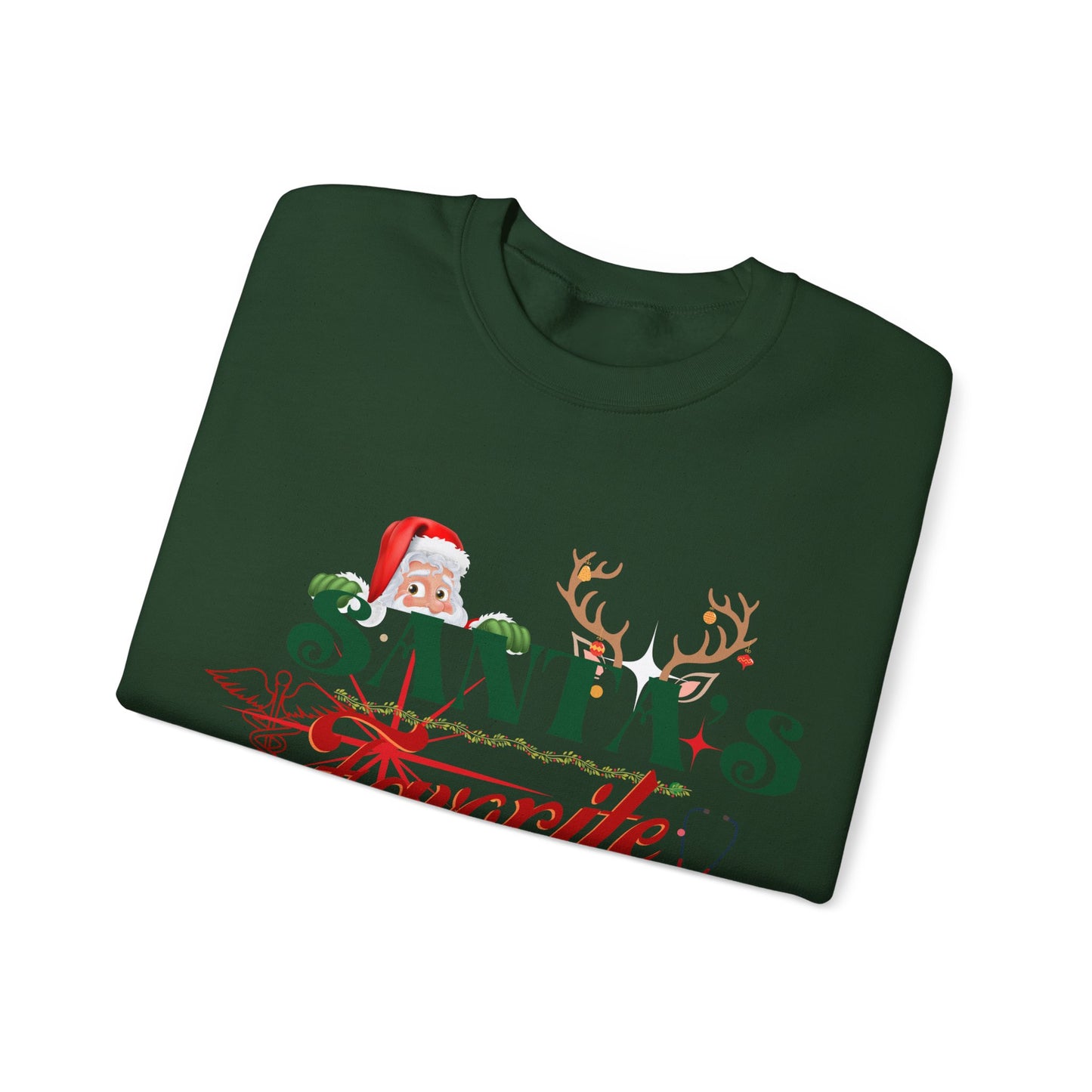 Christmas Holiday Santa Favorite Nurse Unisex Sweatshirt.