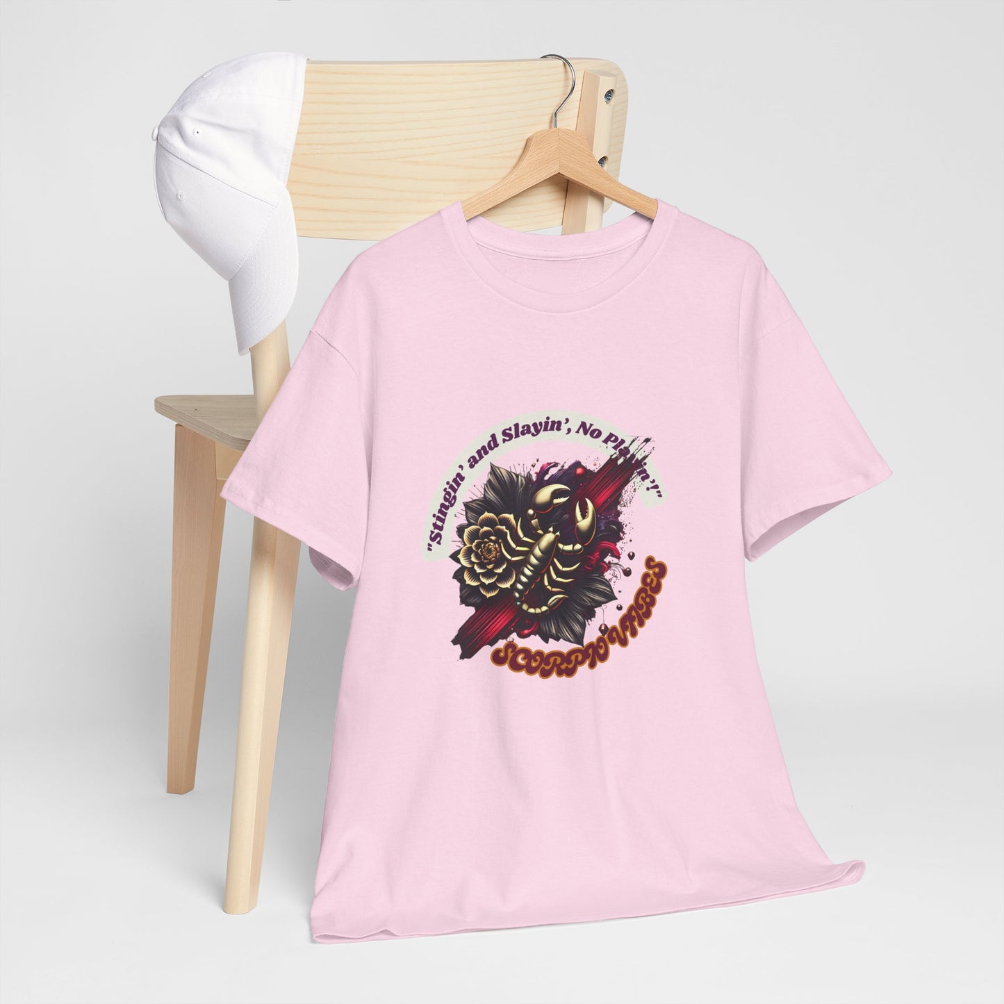 Scorpio Stinging and Slaying T- Shirt Unisex Heavy Cotton Tee