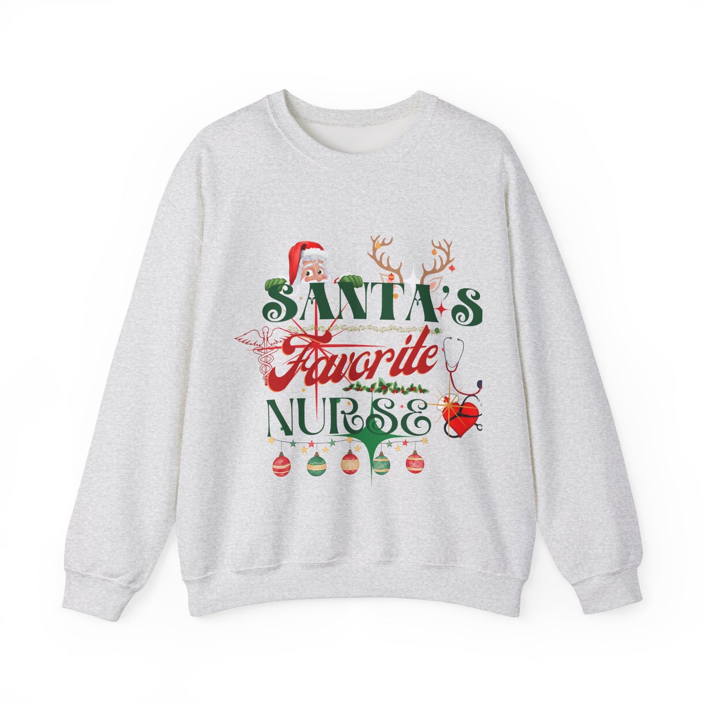 Christmas Holiday Santa Favorite Nurse Unisex Sweatshirt.