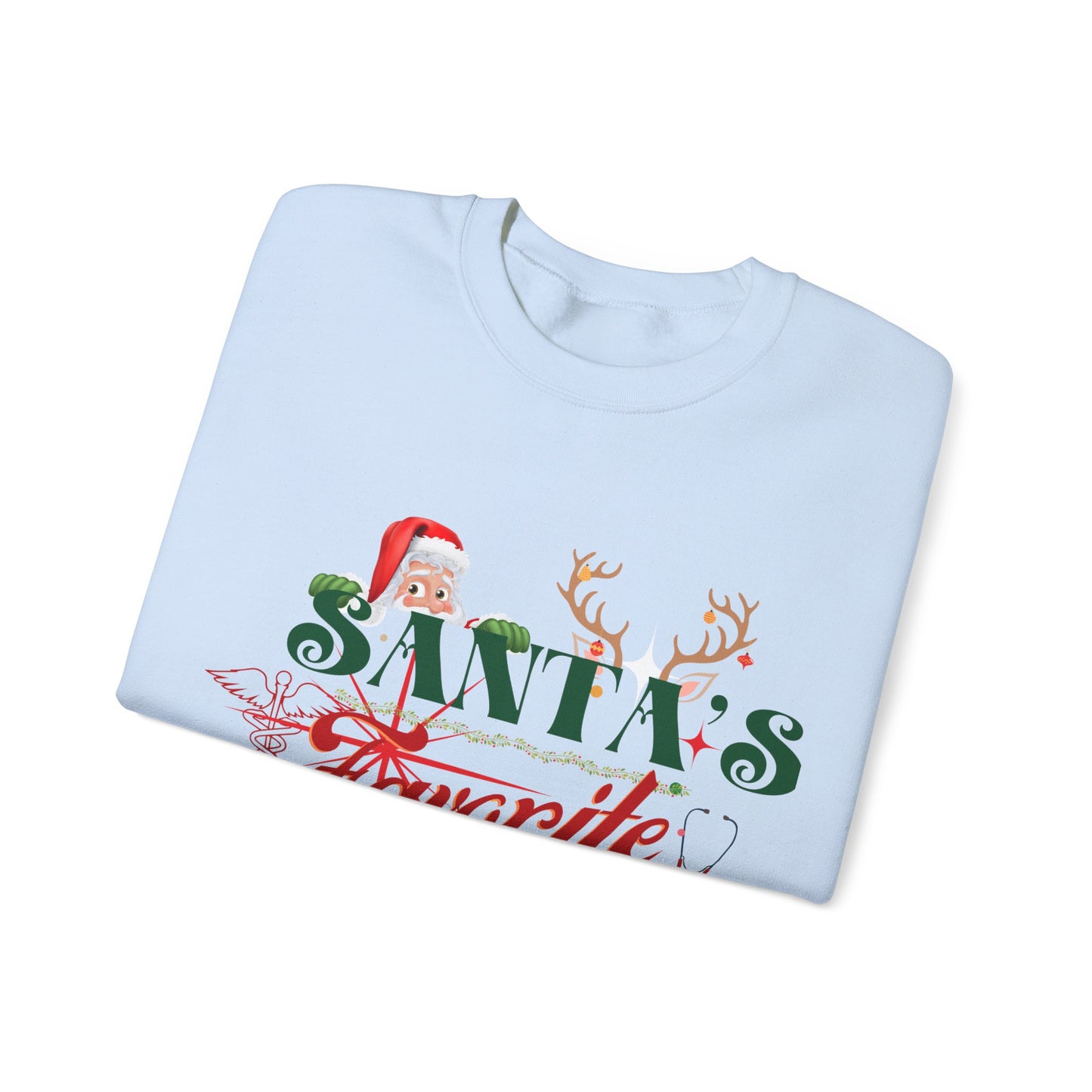 Christmas Holiday Santa Favorite Nurse Unisex Sweatshirt.