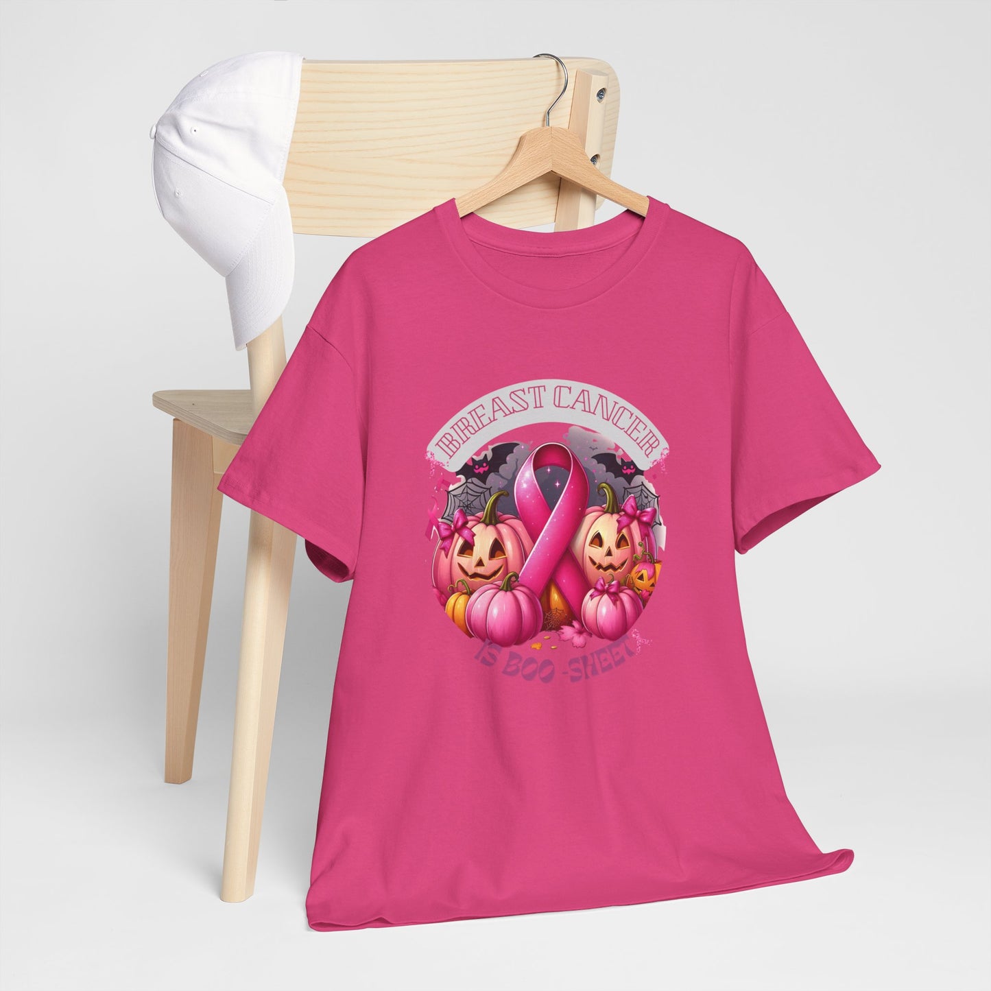 Breast Cancer Boo Sheet Unisex Heavy Cotton Tee