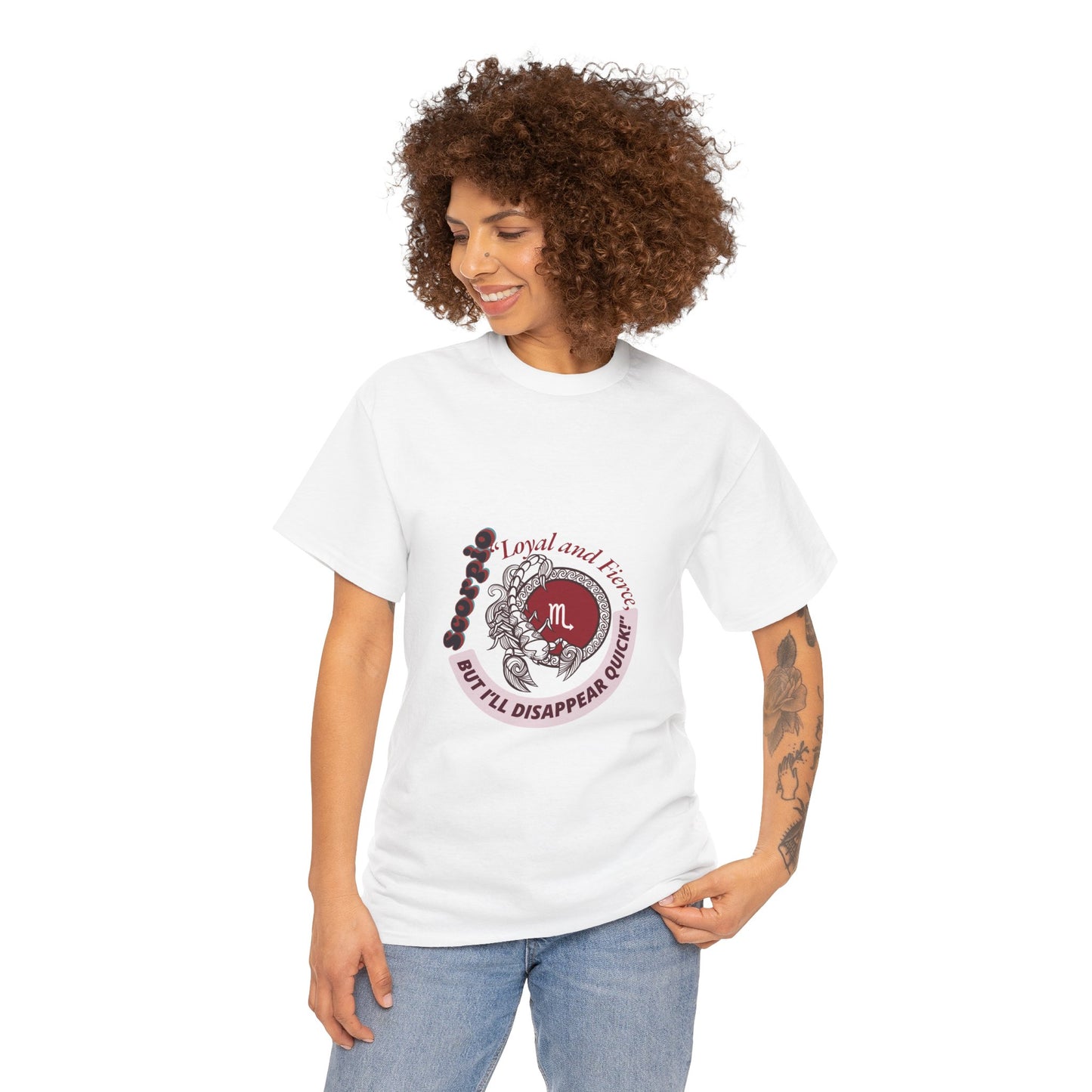 Scorpio Loyal and Fierce T- Shirt Unisex Heavy Cotton Tee