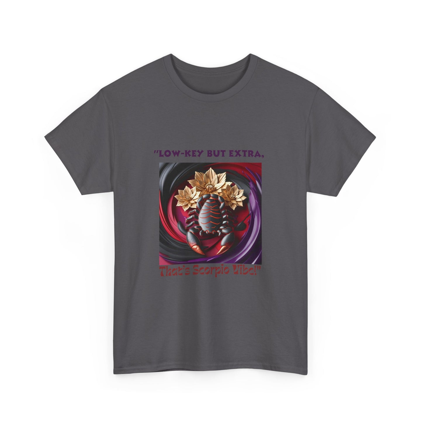 Scorpio Low Key T- Shirt Unisex Heavy Cotton Tee