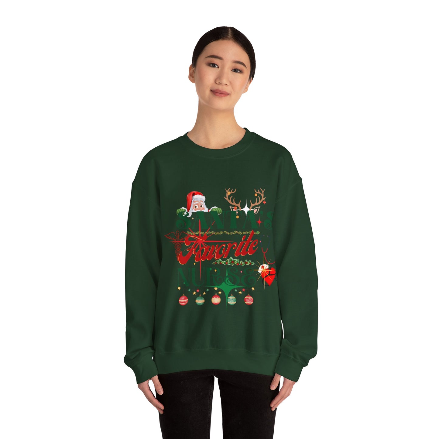 Christmas Holiday Santa Favorite Nurse Unisex Sweatshirt.