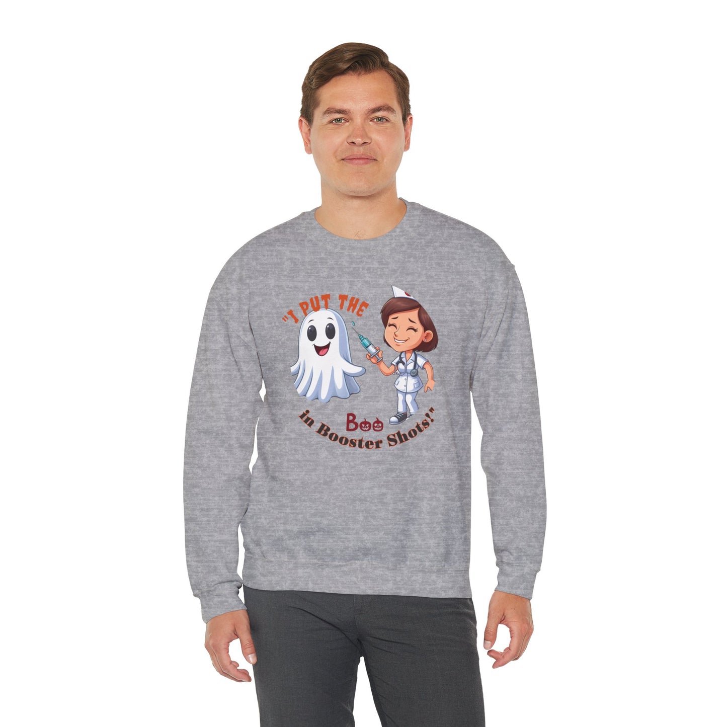 Booster Shots 1 Unisex Heavy Blend™ Crewneck Sweatshirt