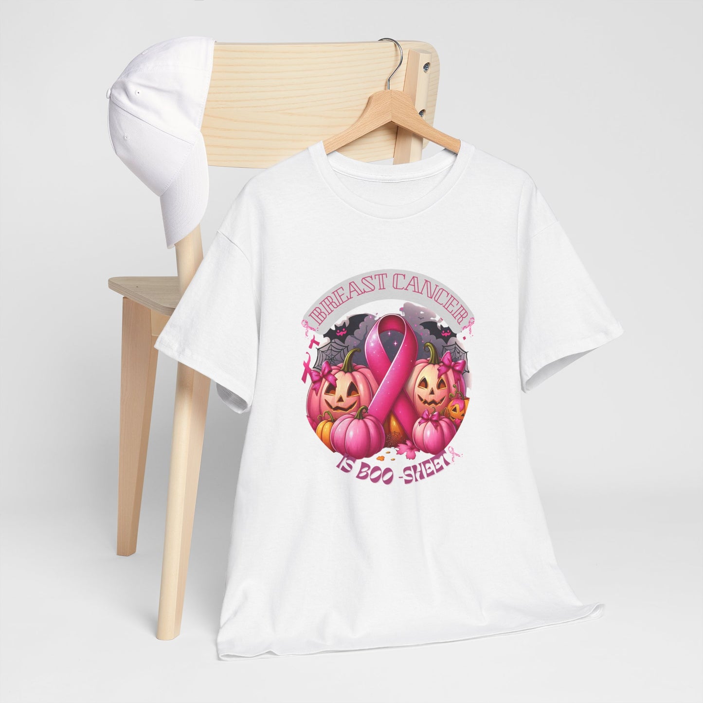 Breast Cancer Boo Sheet Unisex Heavy Cotton Tee