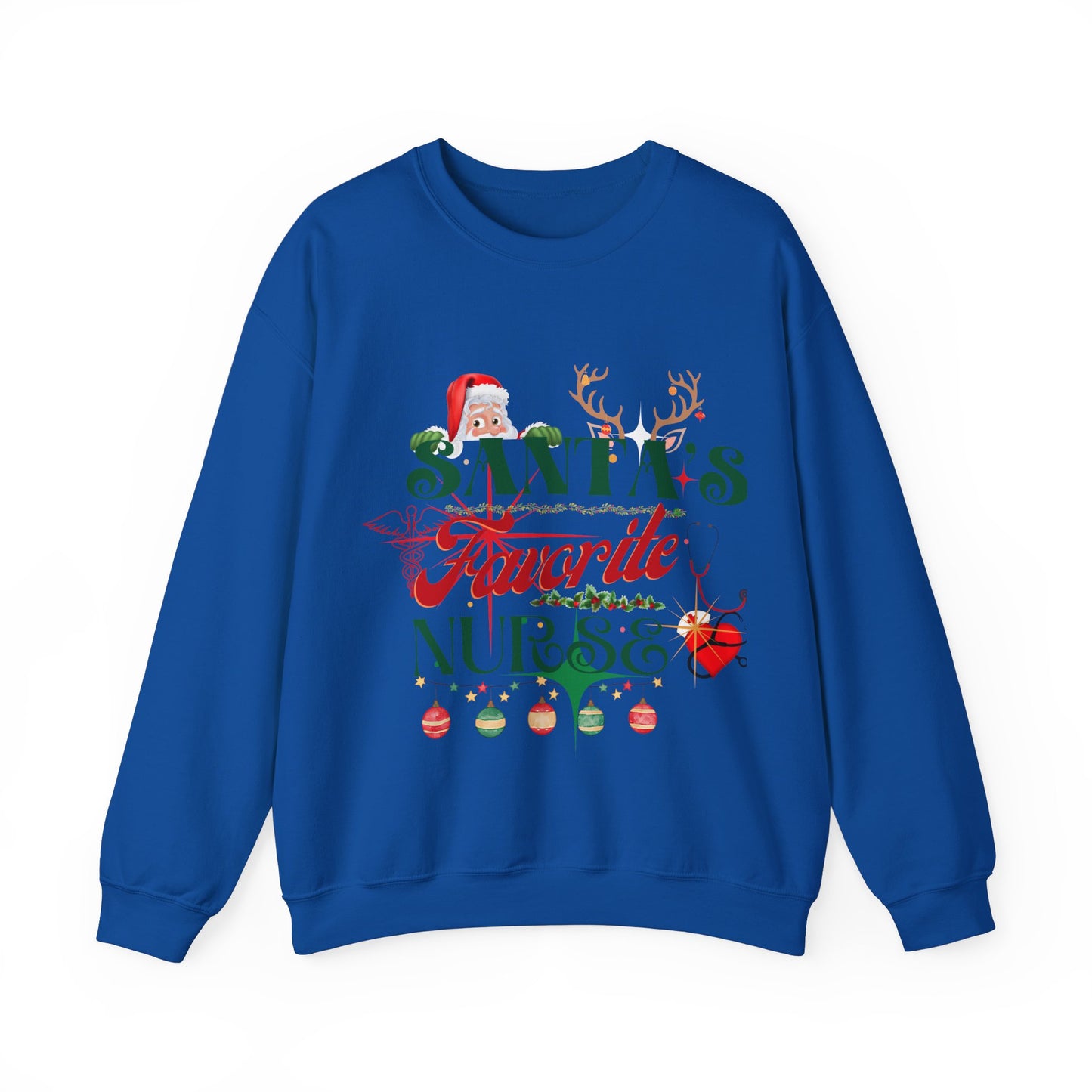 Christmas Holiday Santa Favorite Nurse Unisex Sweatshirt.