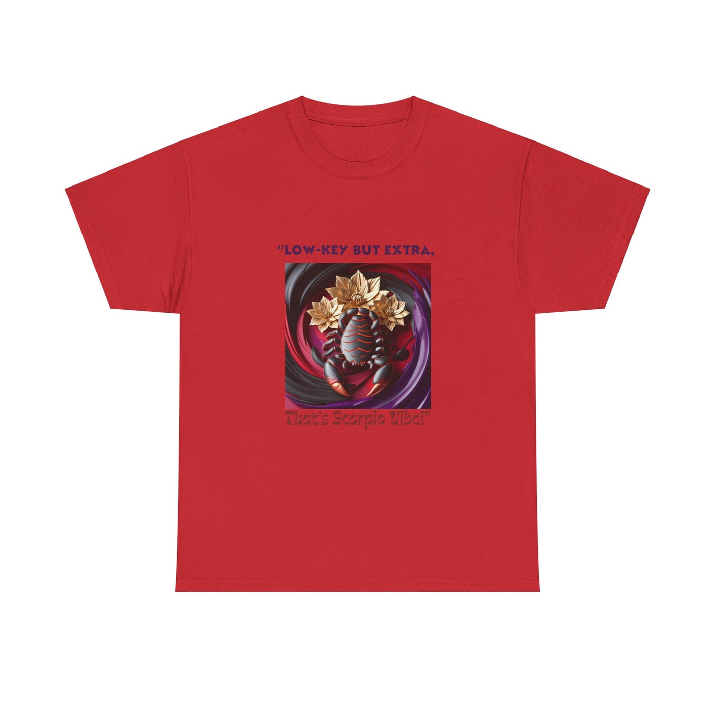 Scorpio Low Key T- Shirt Unisex Heavy Cotton Tee