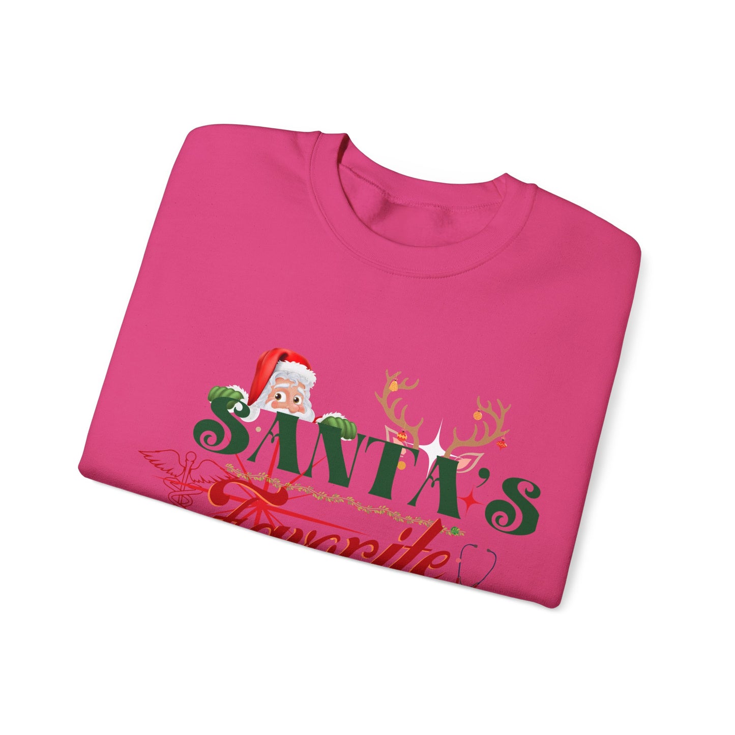 Christmas Holiday Santa Favorite Nurse Unisex Sweatshirt.