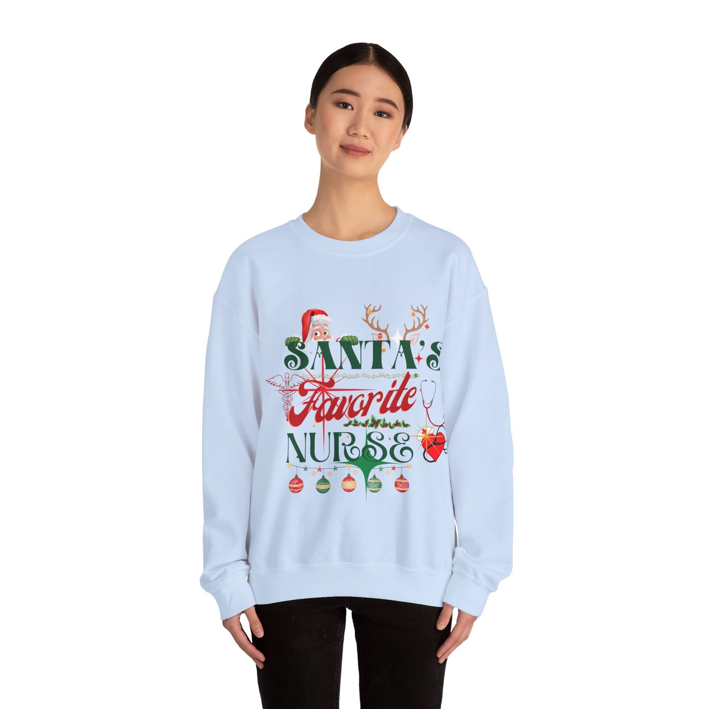 Christmas Holiday Santa Favorite Nurse Unisex Sweatshirt.