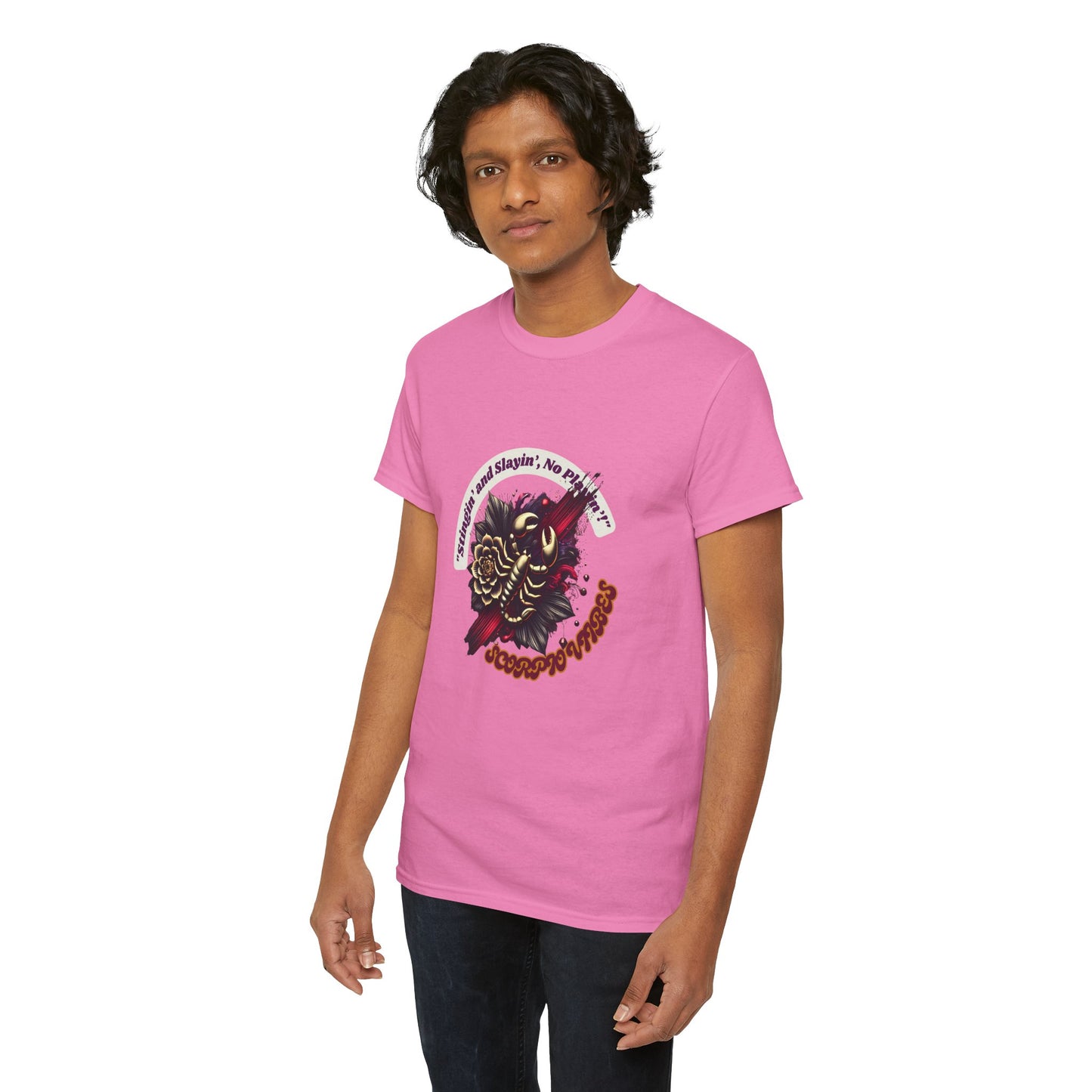 Scorpio Stinging and Slaying T- Shirt Unisex Heavy Cotton Tee