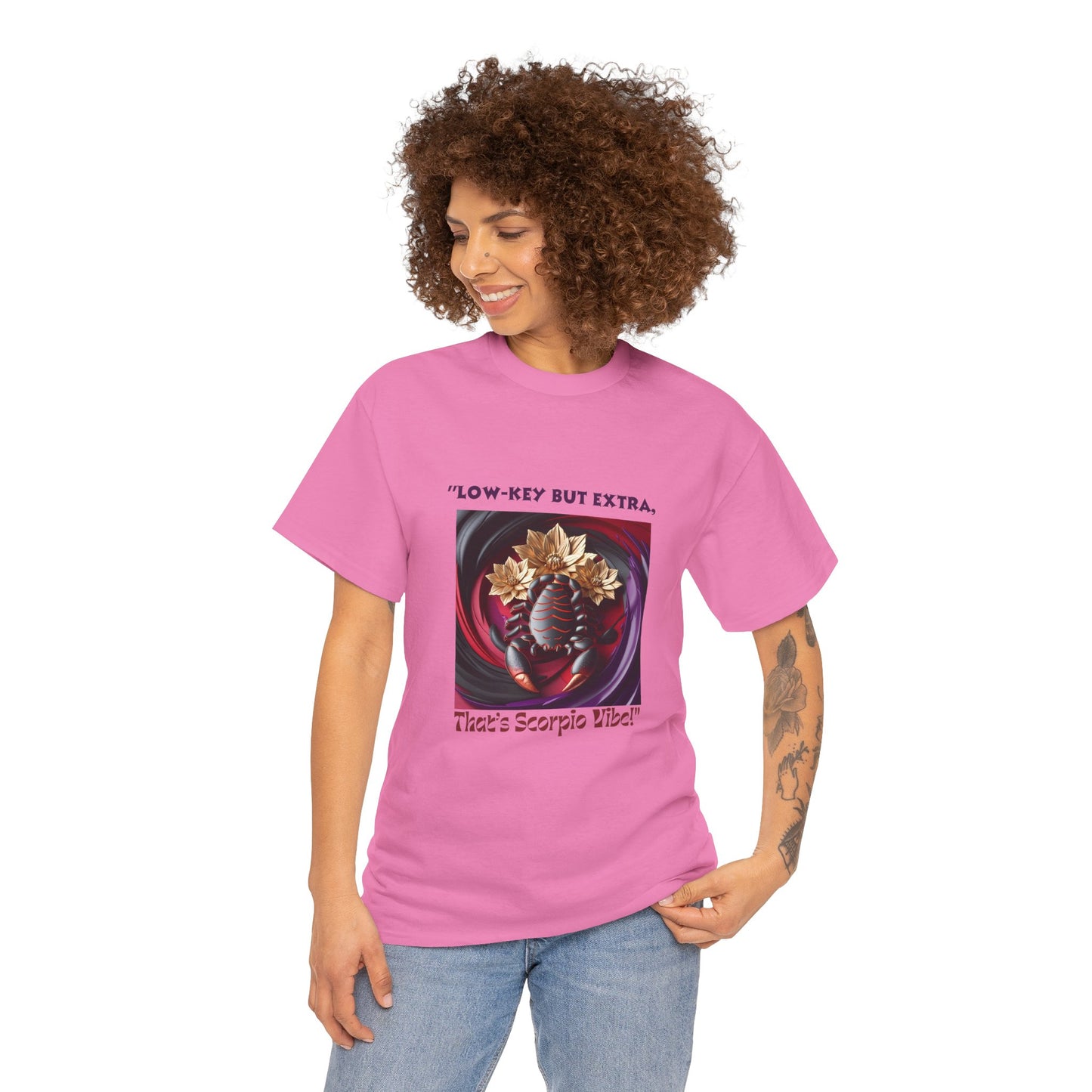 Scorpio Low Key T- Shirt Unisex Heavy Cotton Tee