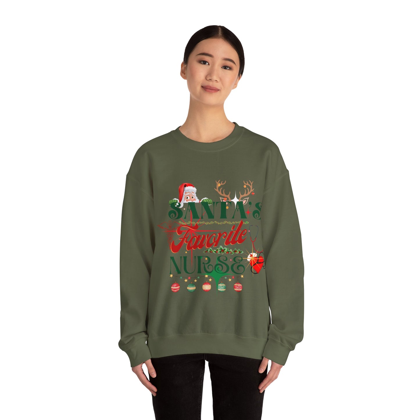 Christmas Holiday Santa Favorite Nurse Unisex Sweatshirt.