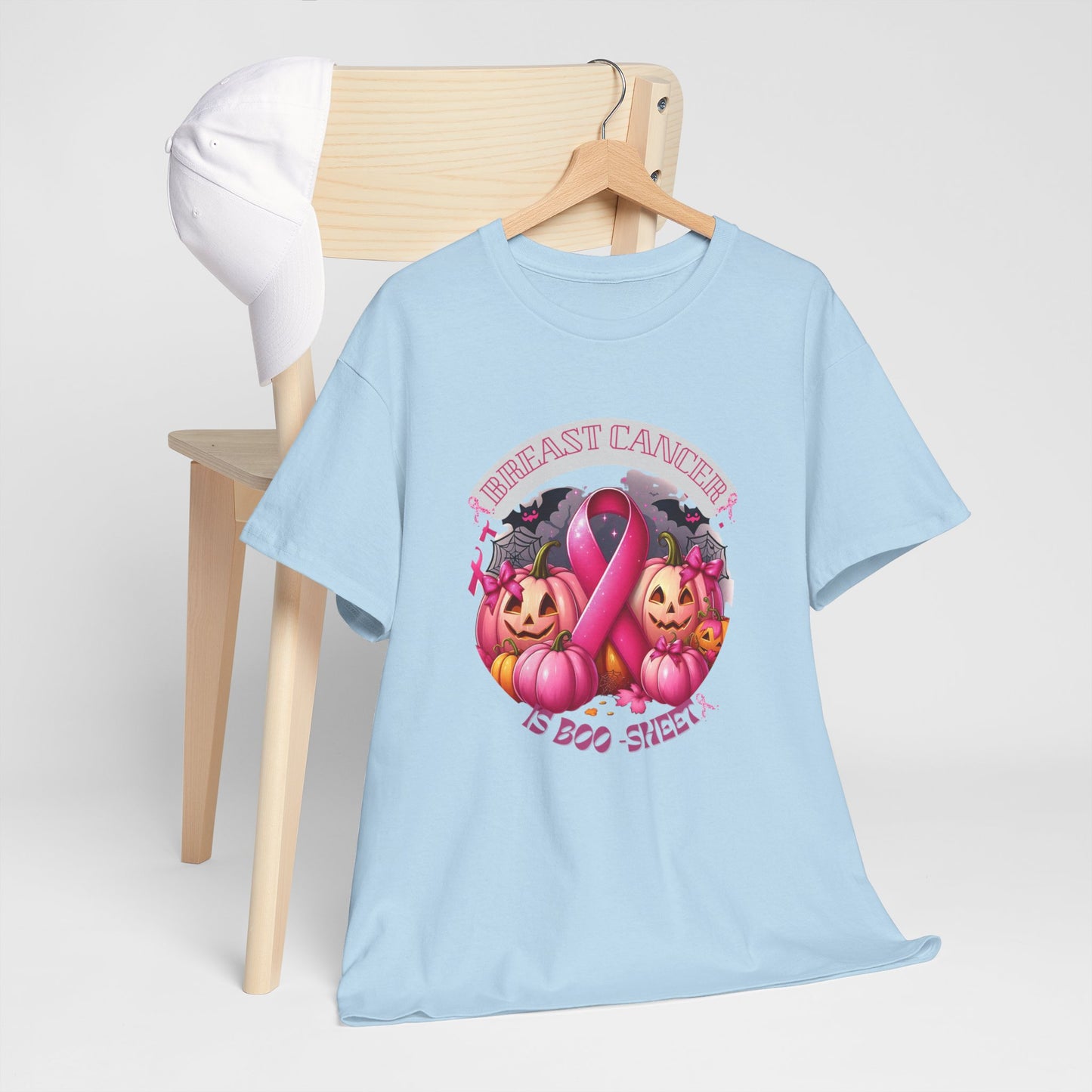 Breast Cancer Boo Sheet Unisex Heavy Cotton Tee