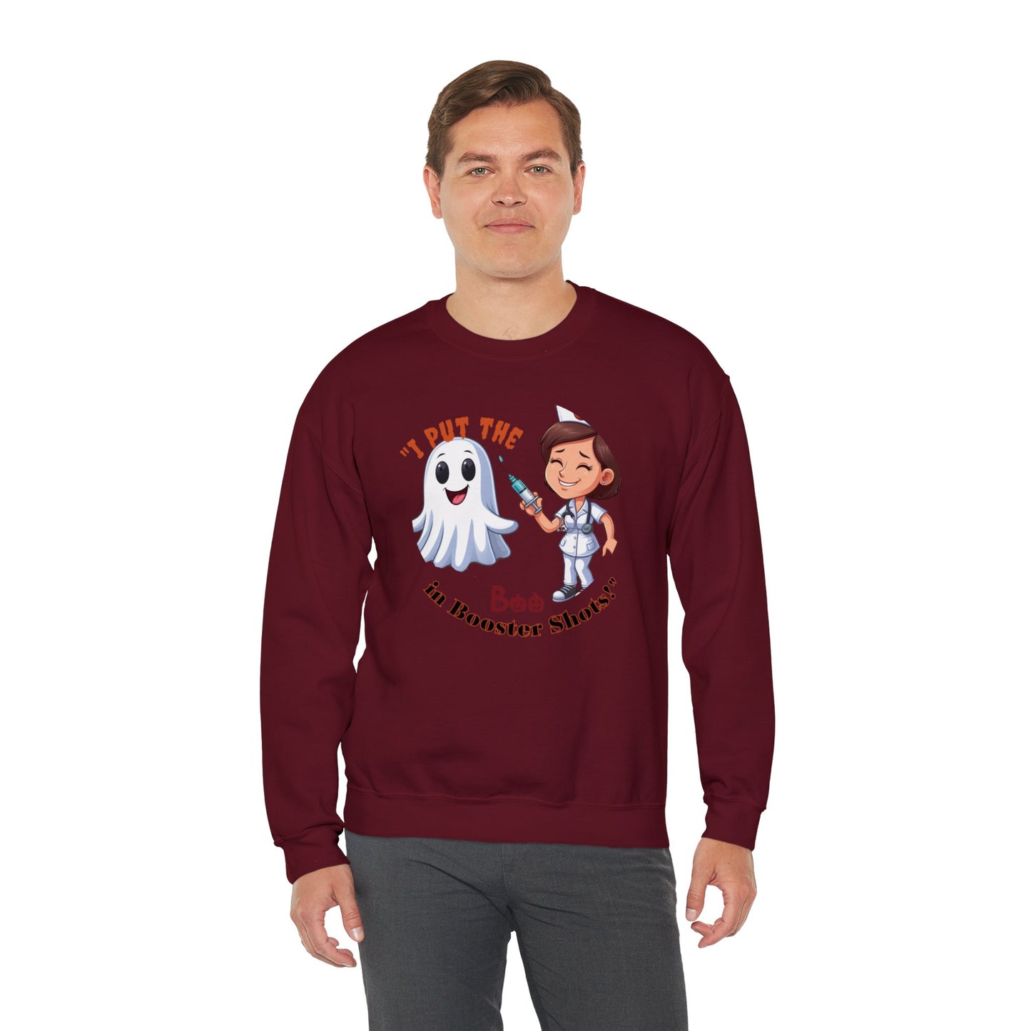 Booster Shots 1 Unisex Heavy Blend™ Crewneck Sweatshirt