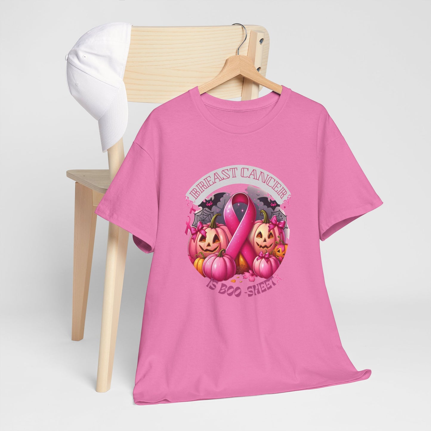 Breast Cancer Boo Sheet Unisex Heavy Cotton Tee