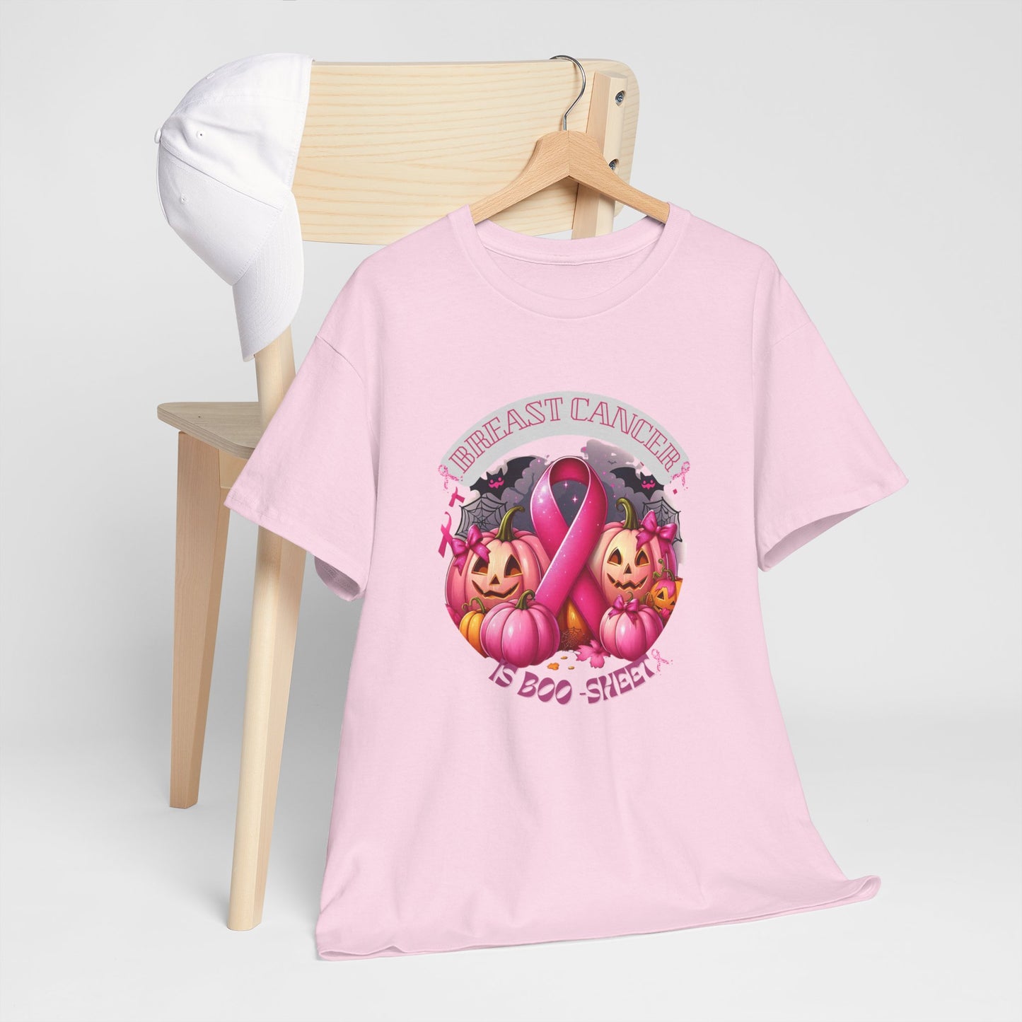 Breast Cancer Boo Sheet Unisex Heavy Cotton Tee