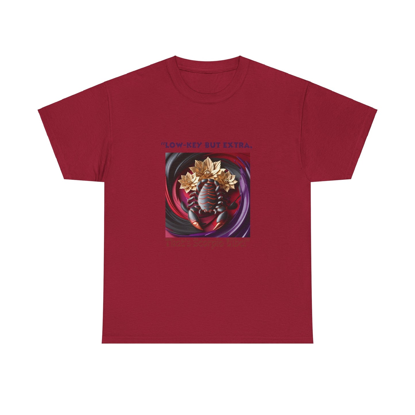 Scorpio Low Key T- Shirt Unisex Heavy Cotton Tee