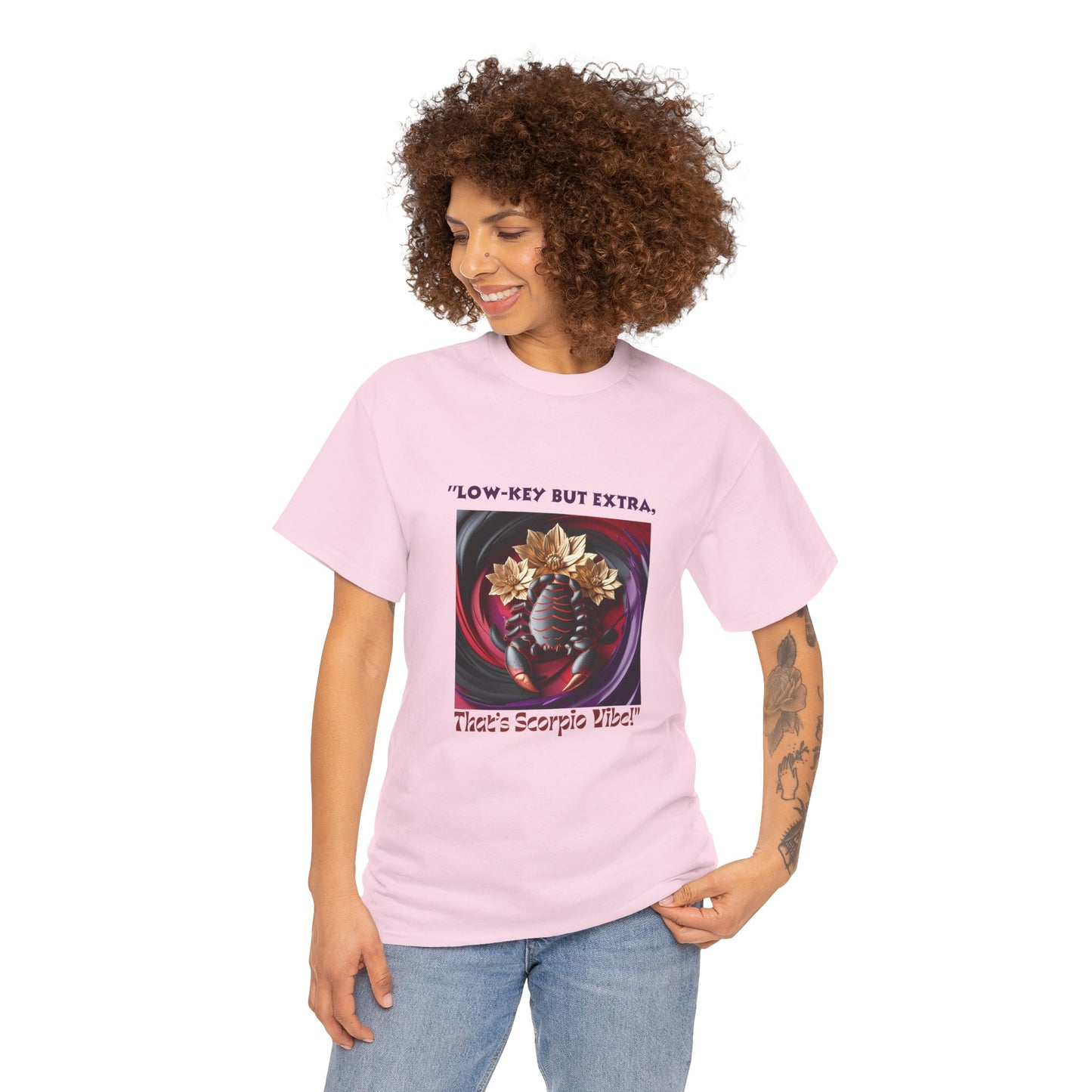 Scorpio Low Key T- Shirt Unisex Heavy Cotton Tee