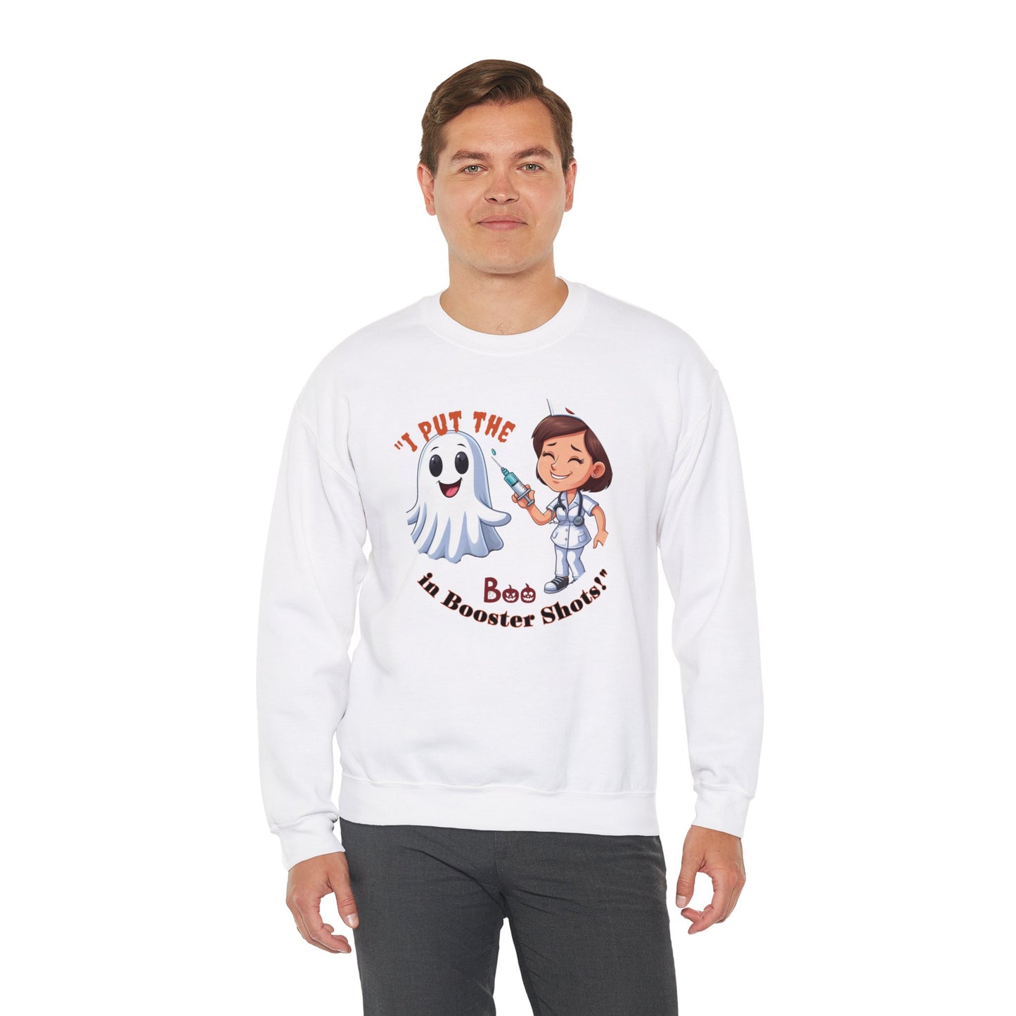 Booster Shots 1 Unisex Heavy Blend™ Crewneck Sweatshirt