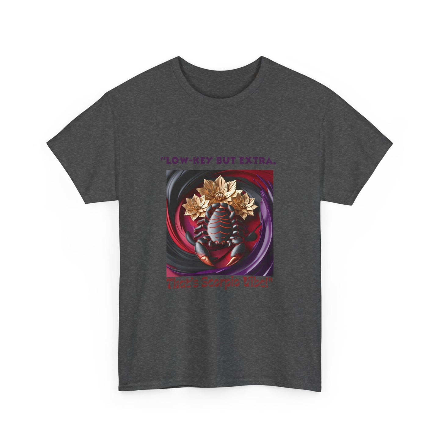 Scorpio Low Key T- Shirt Unisex Heavy Cotton Tee