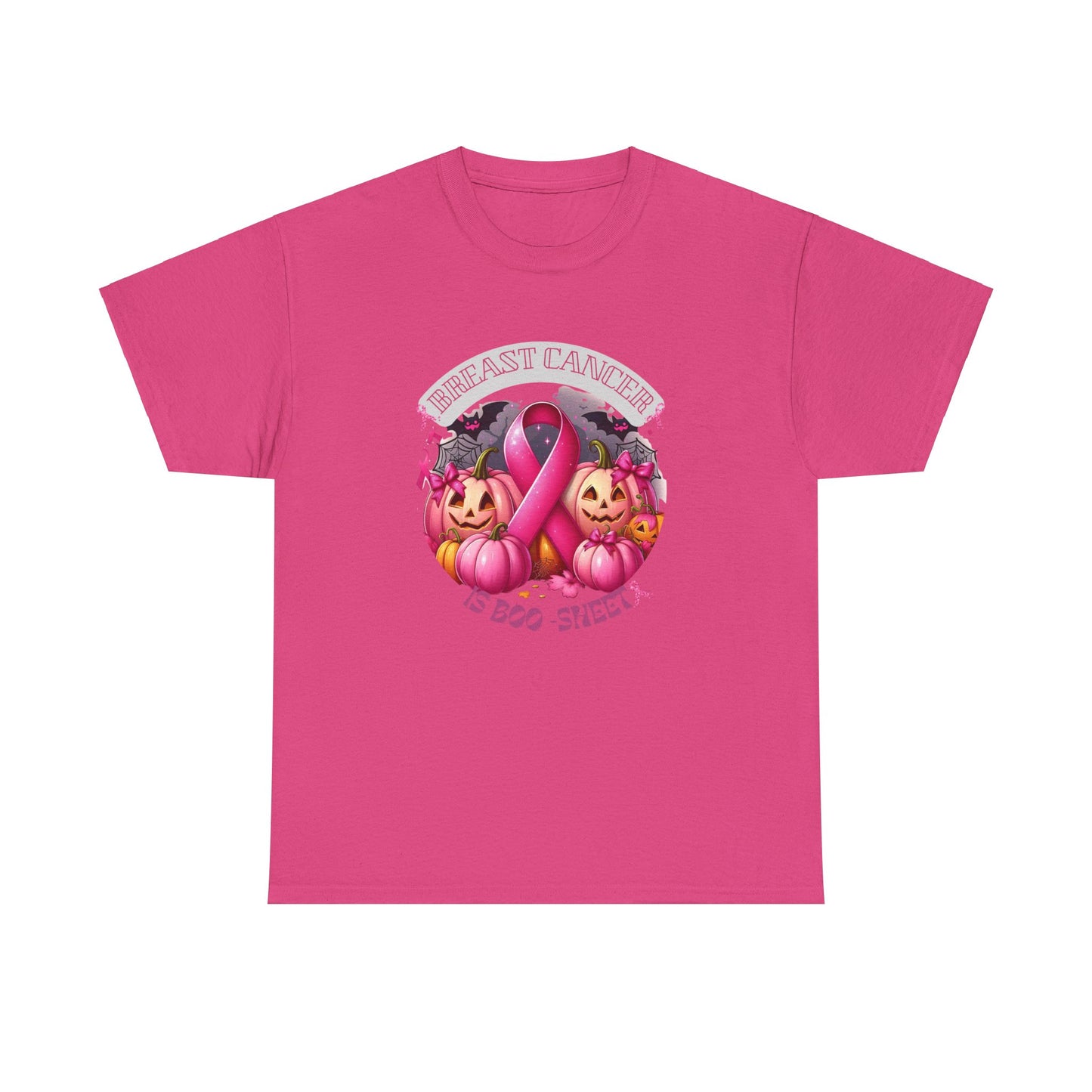 Breast Cancer Boo Sheet Unisex Heavy Cotton Tee