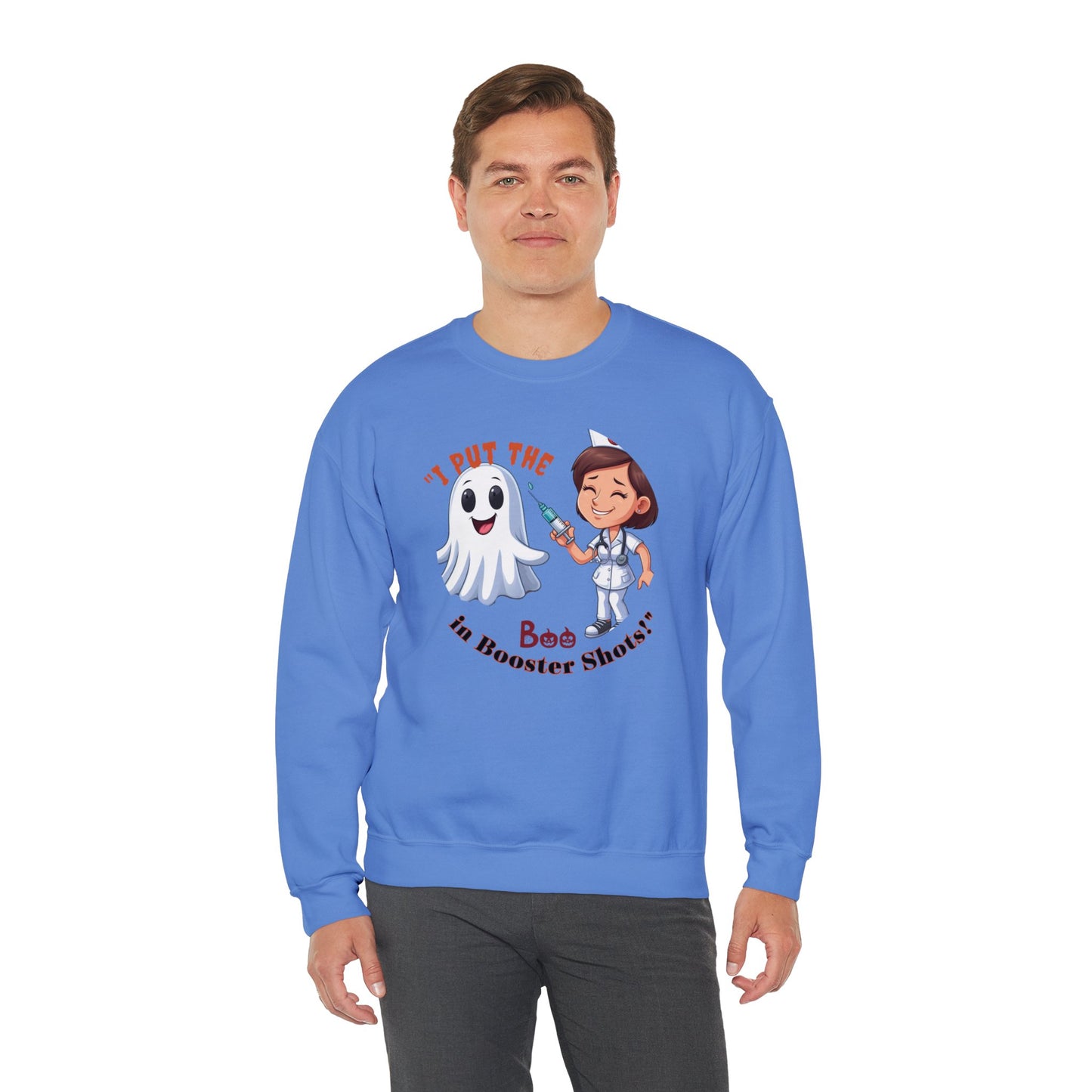 Booster Shots 1 Unisex Heavy Blend™ Crewneck Sweatshirt