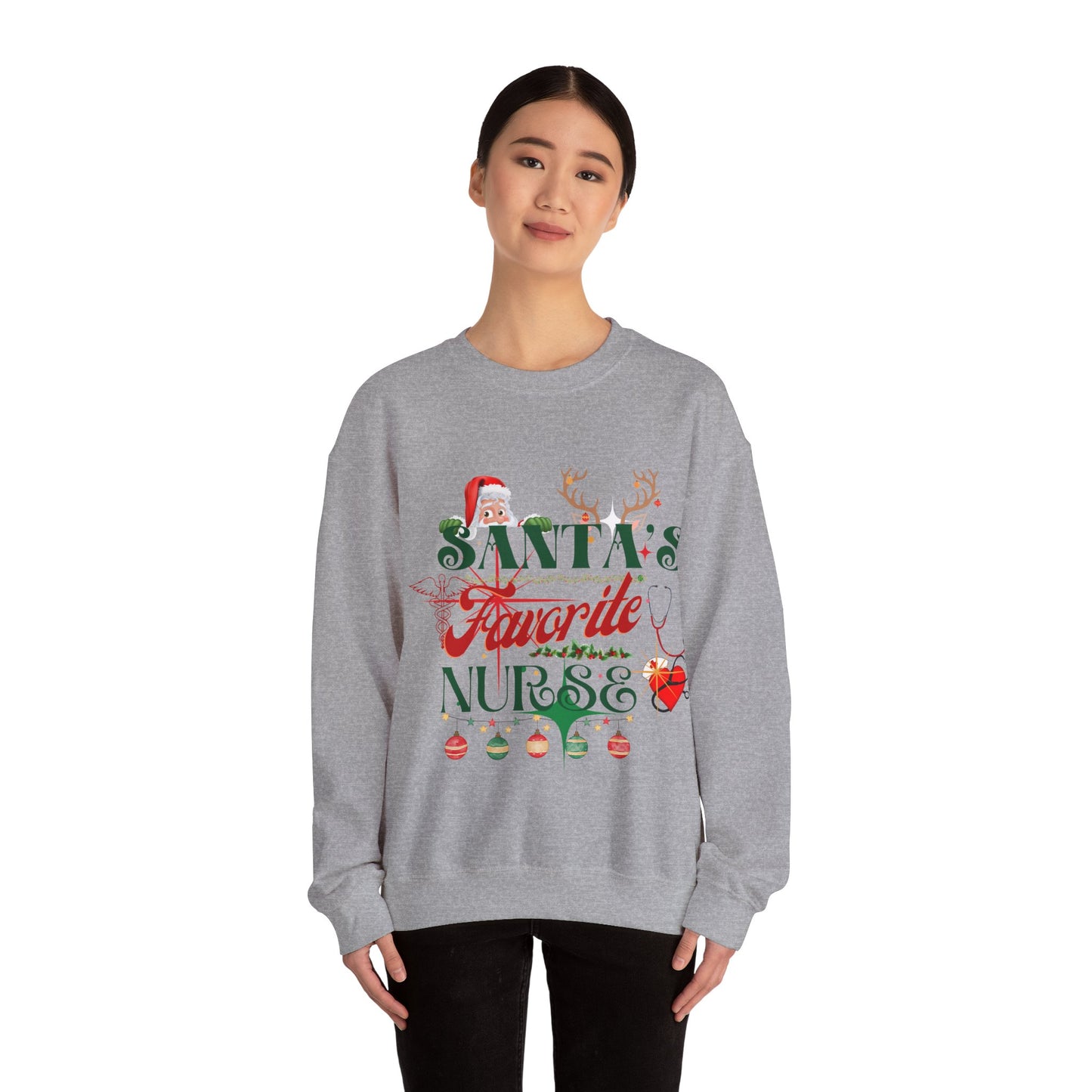 Christmas Holiday Santa Favorite Nurse Unisex Sweatshirt.